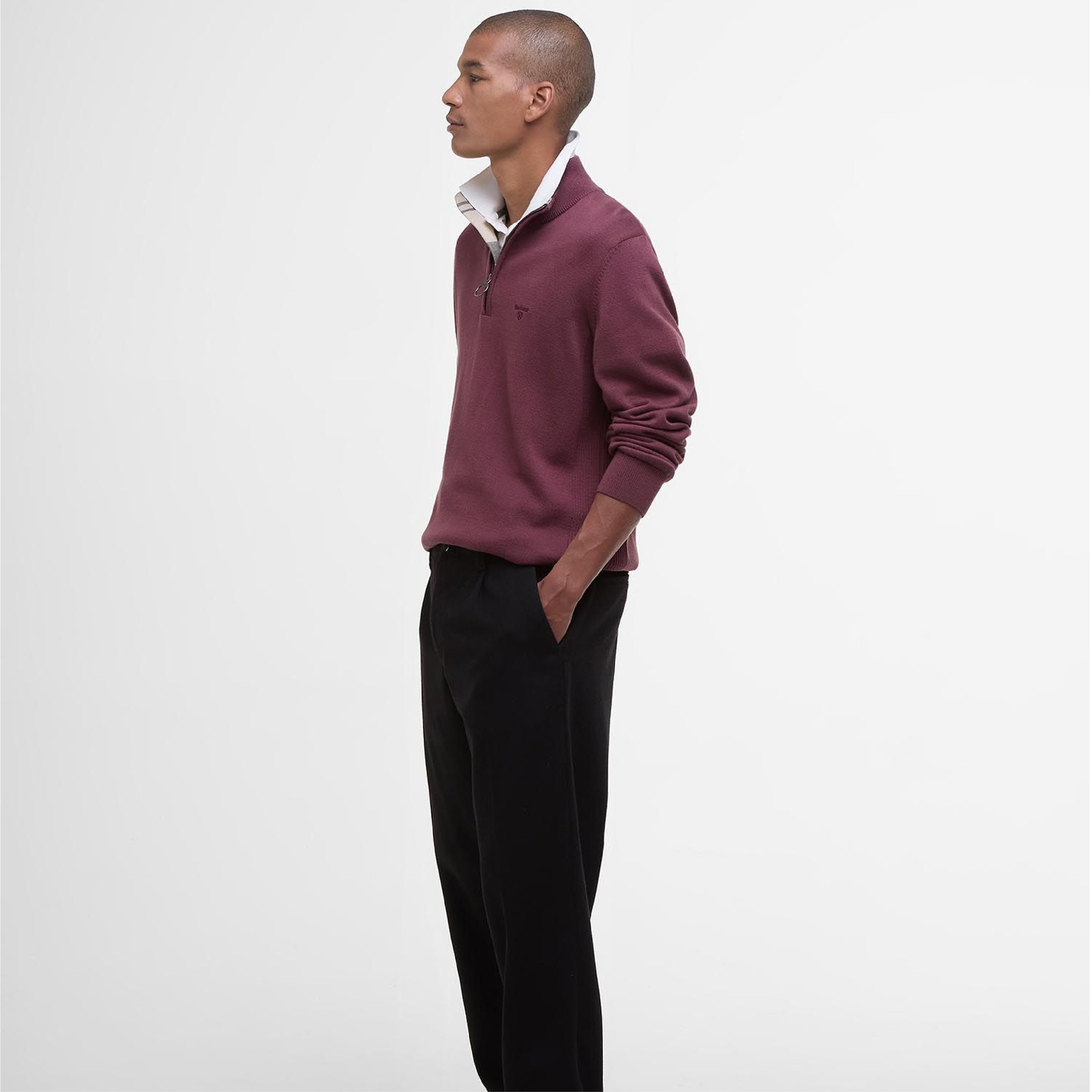 Cotton Half Zip Jumper