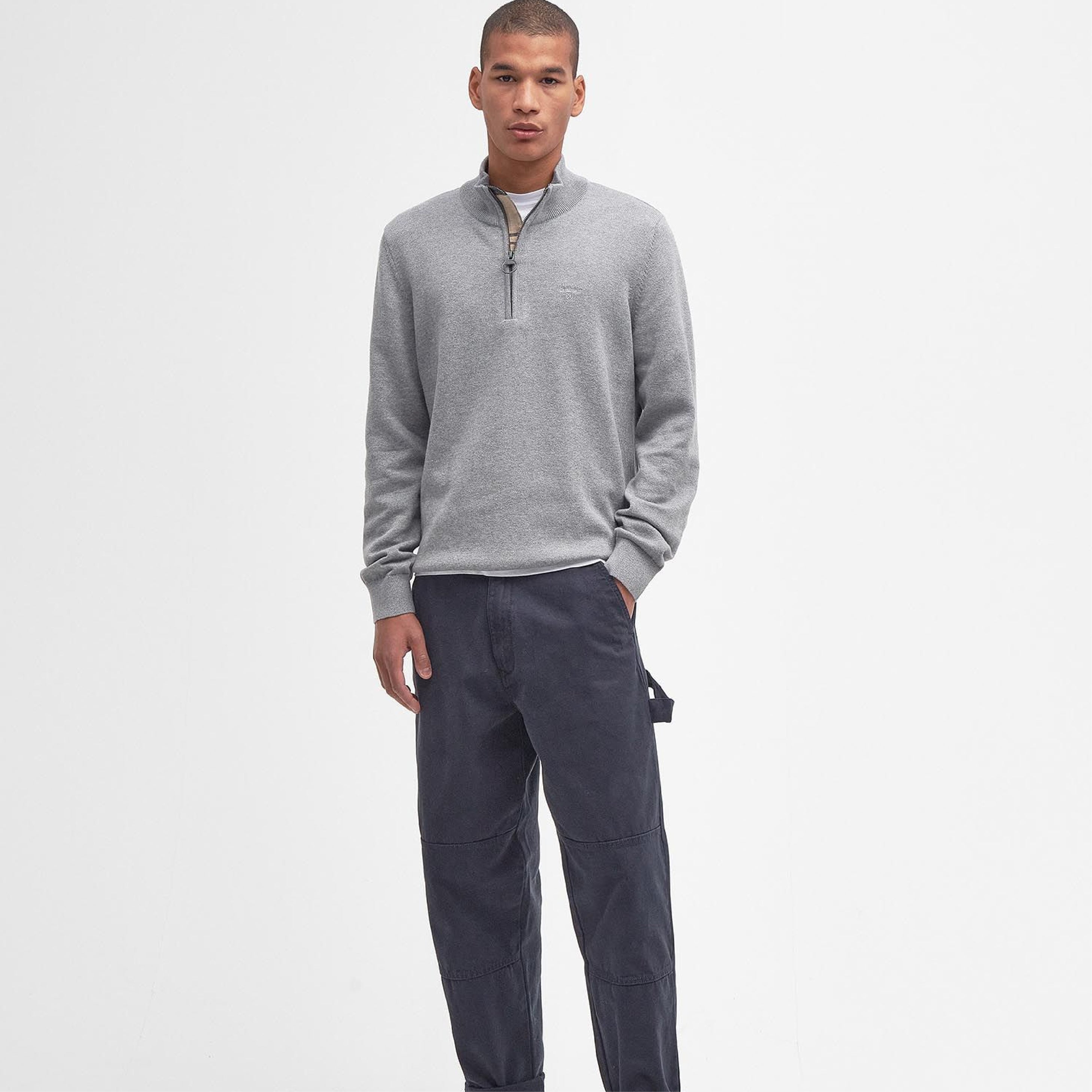 Cotton Half Zip Jumper