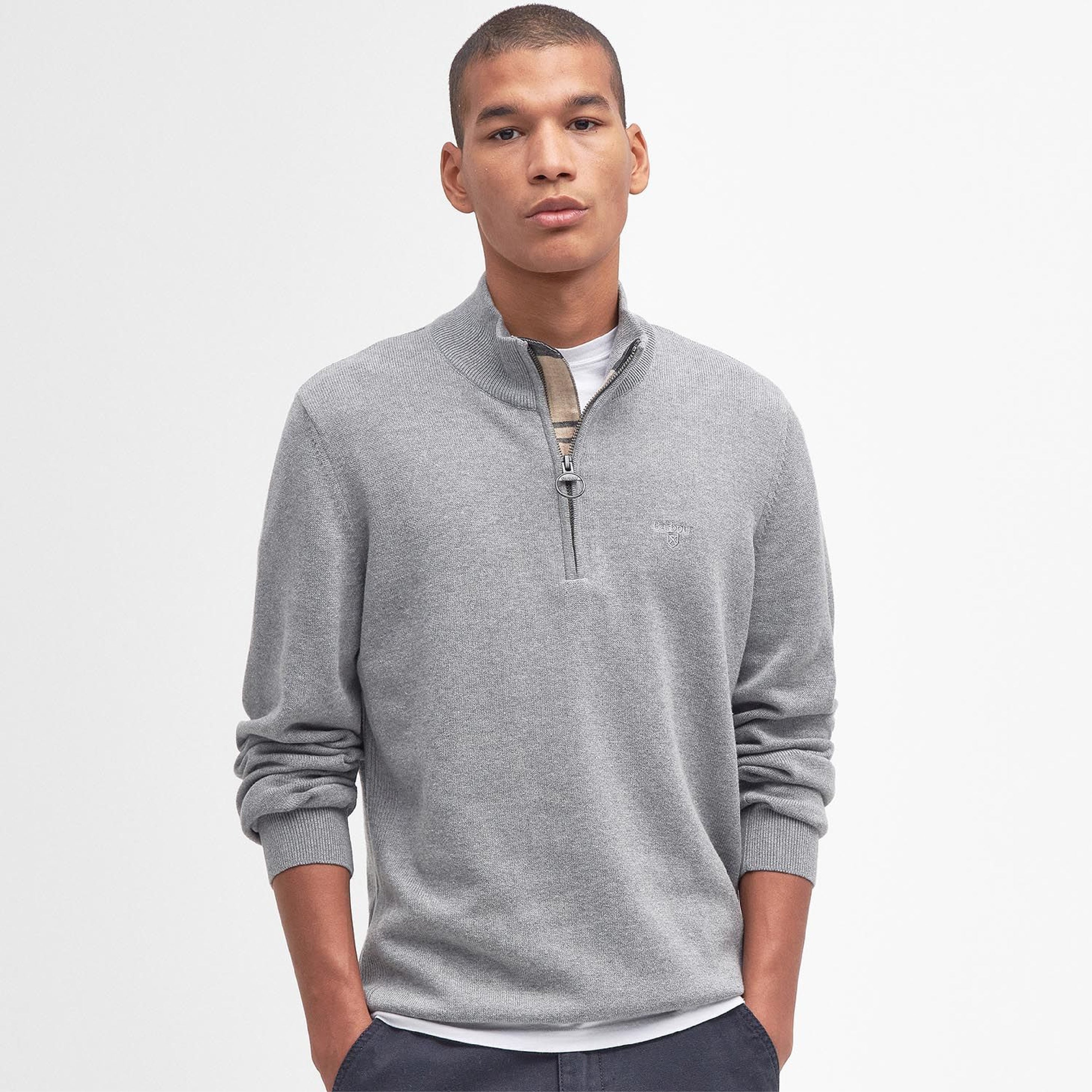 Cotton Half Zip Jumper