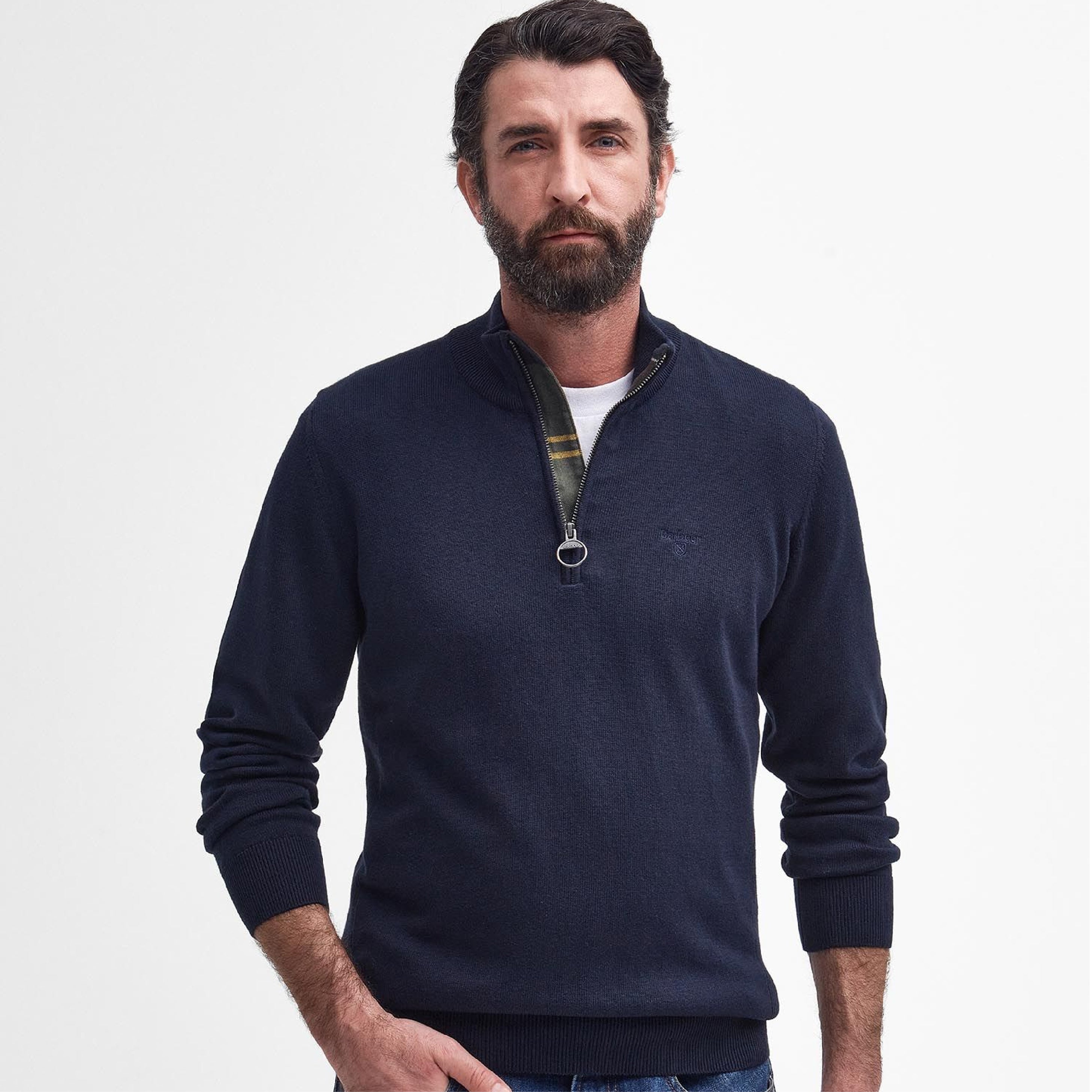 Cotton Half Zip Jumper