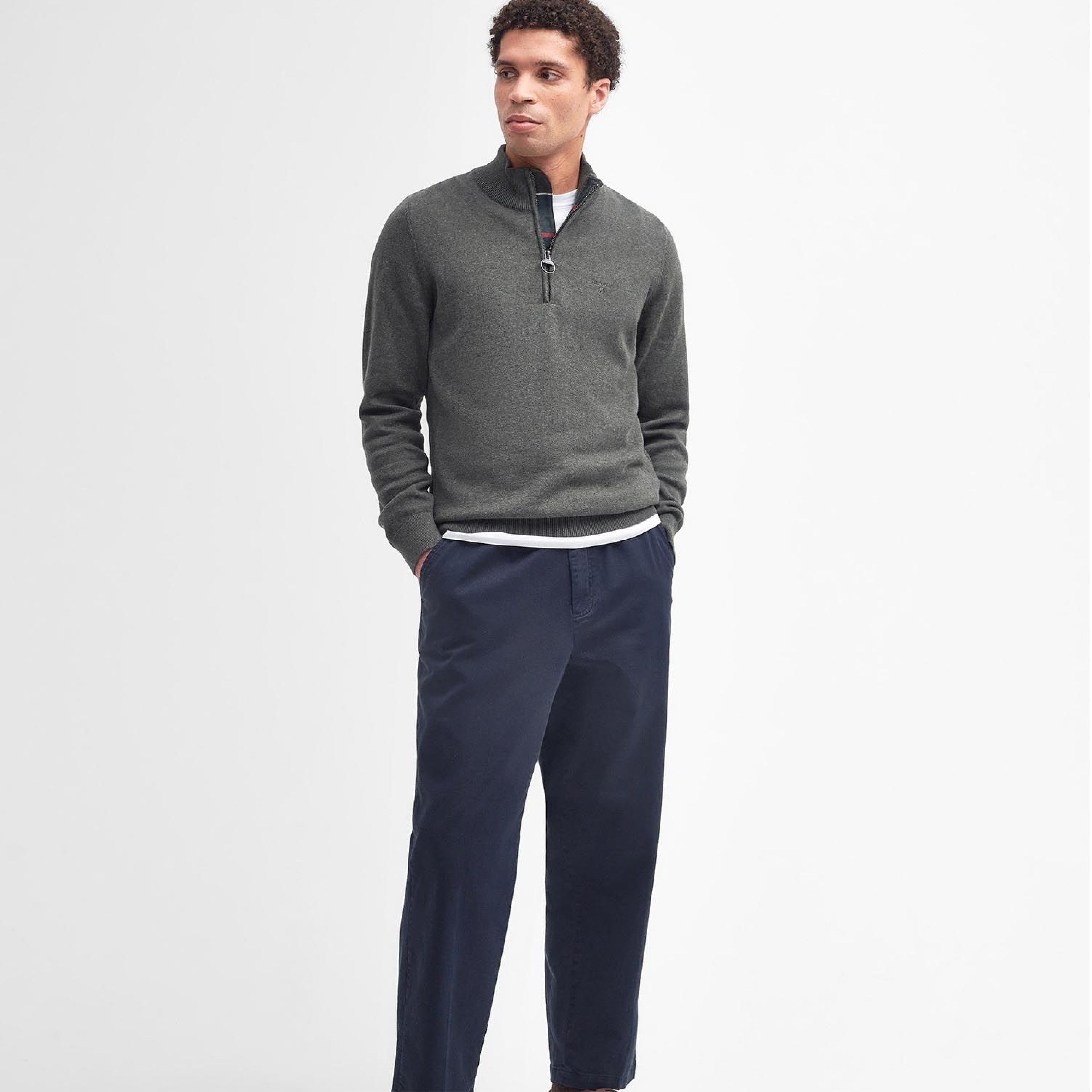 Cotton Half Zip Jumper