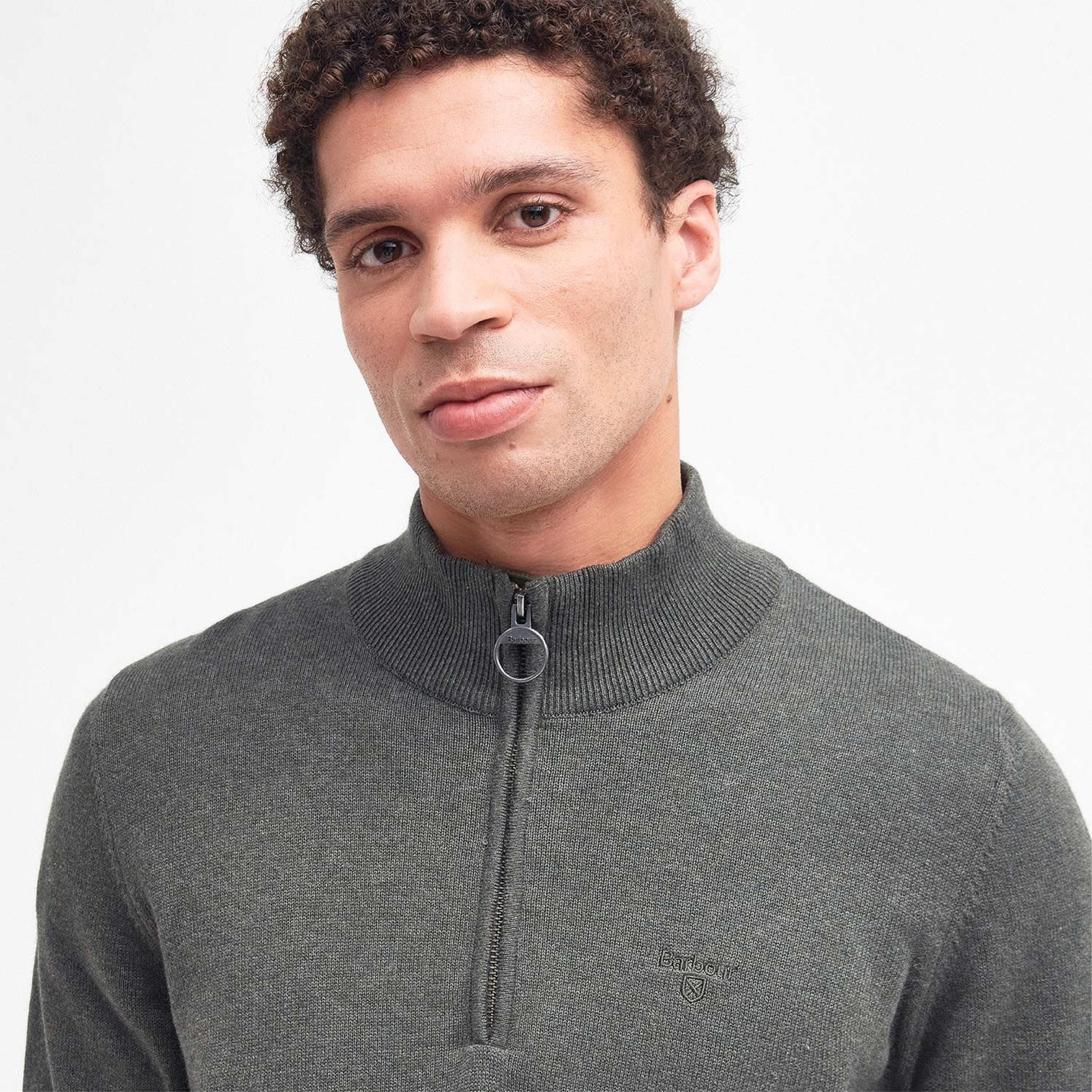 Cotton Half Zip Jumper