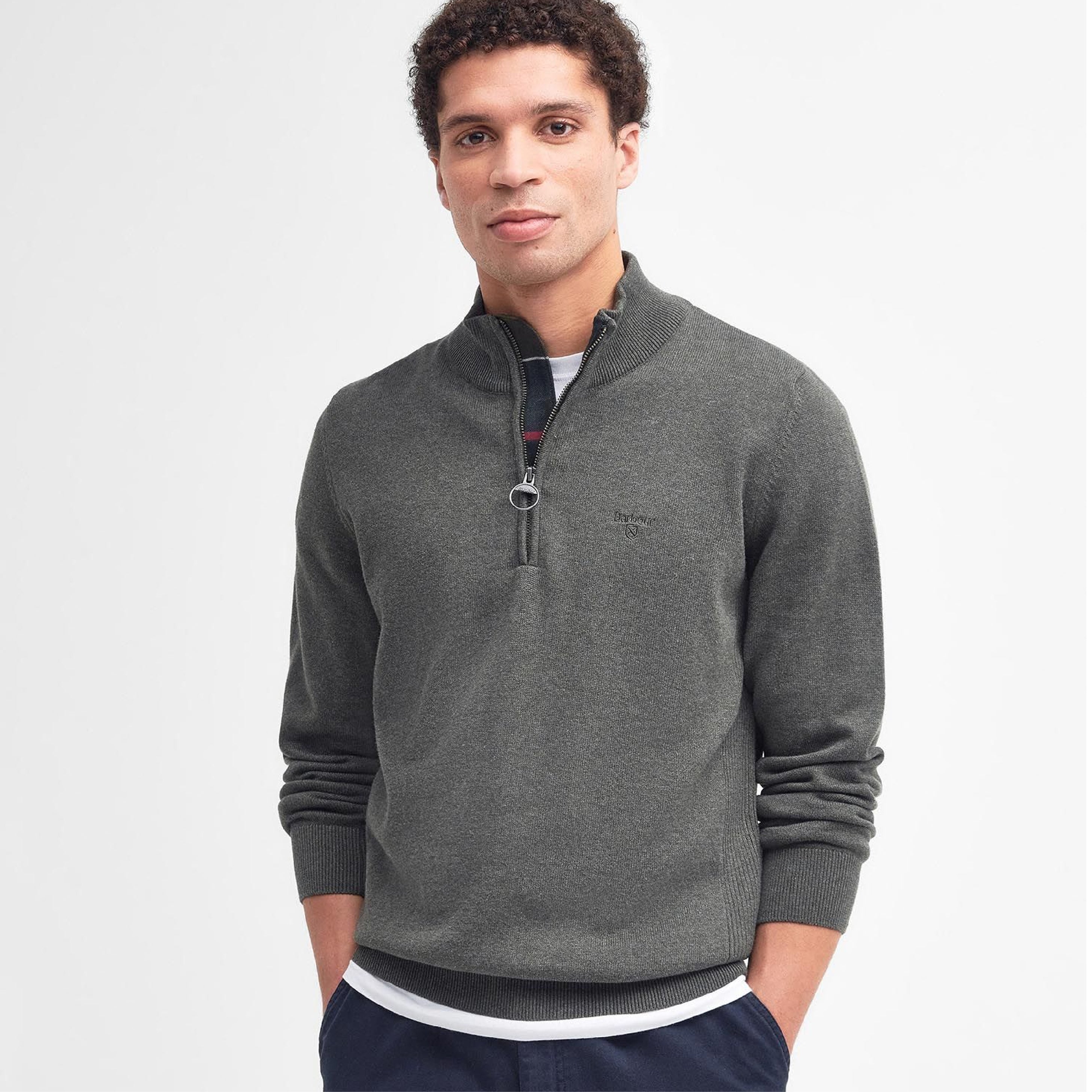 Cotton Half Zip Jumper