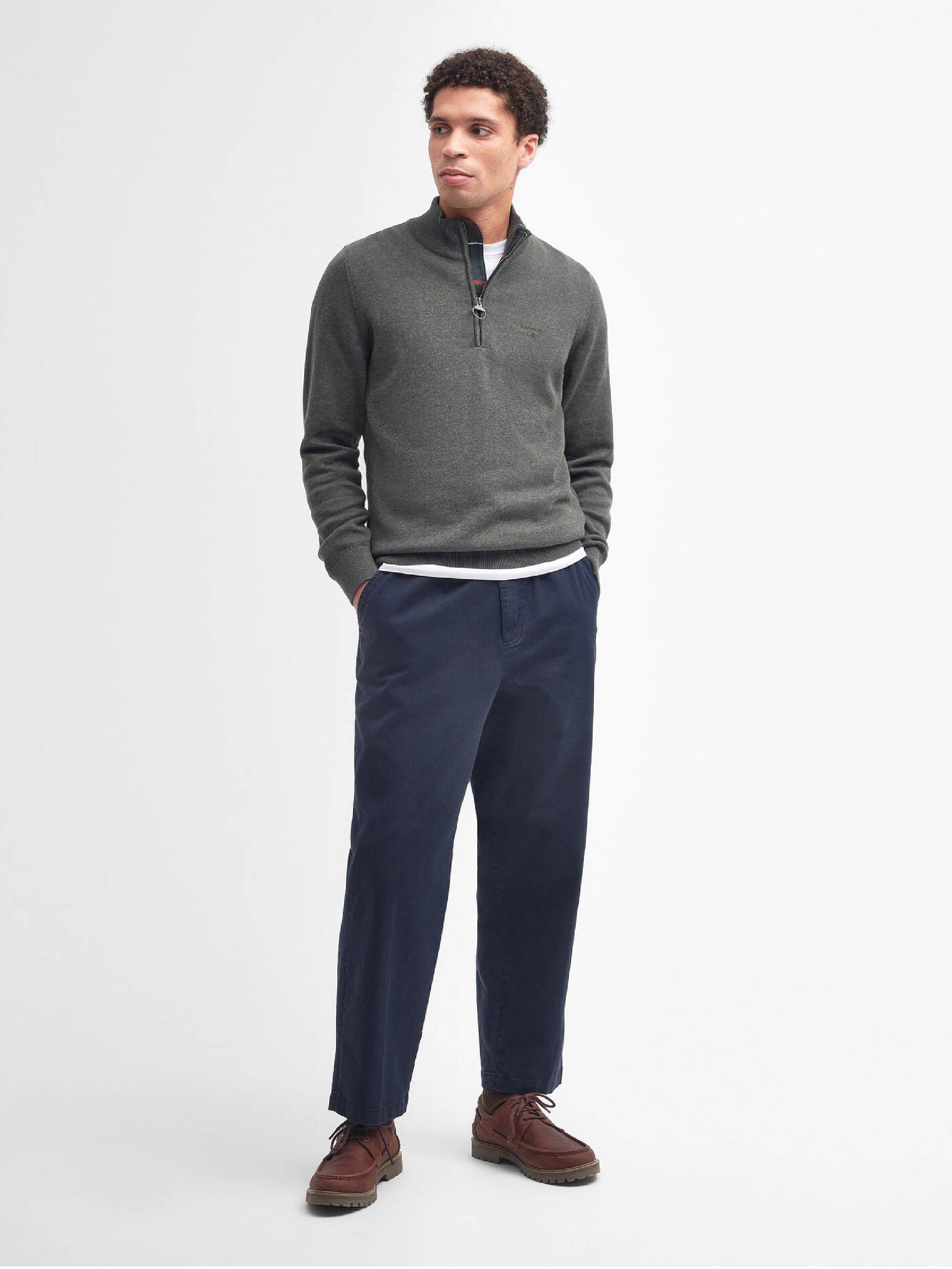 Cotton Half Zip Jumper