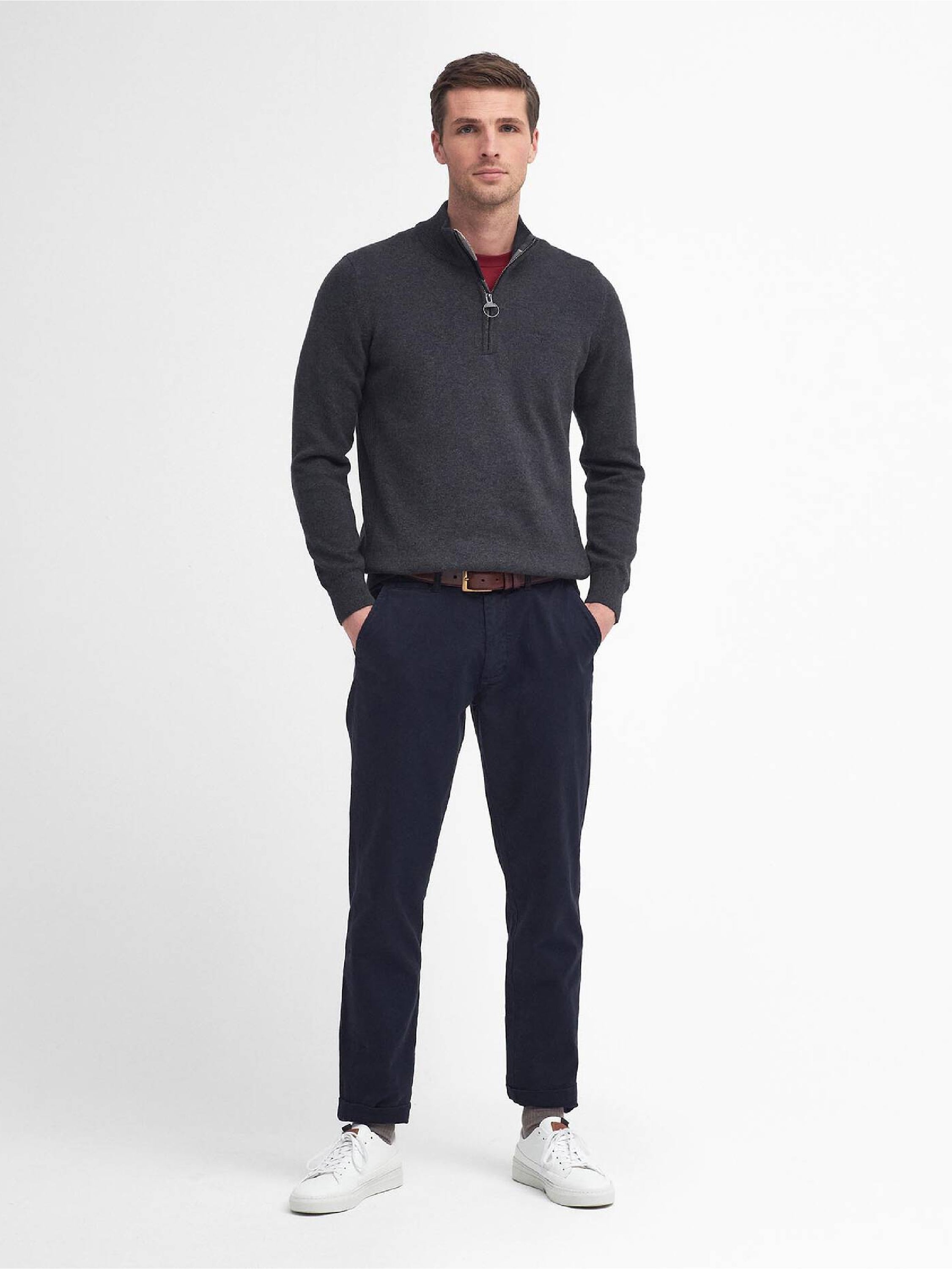 Cotton Half Zip Jumper