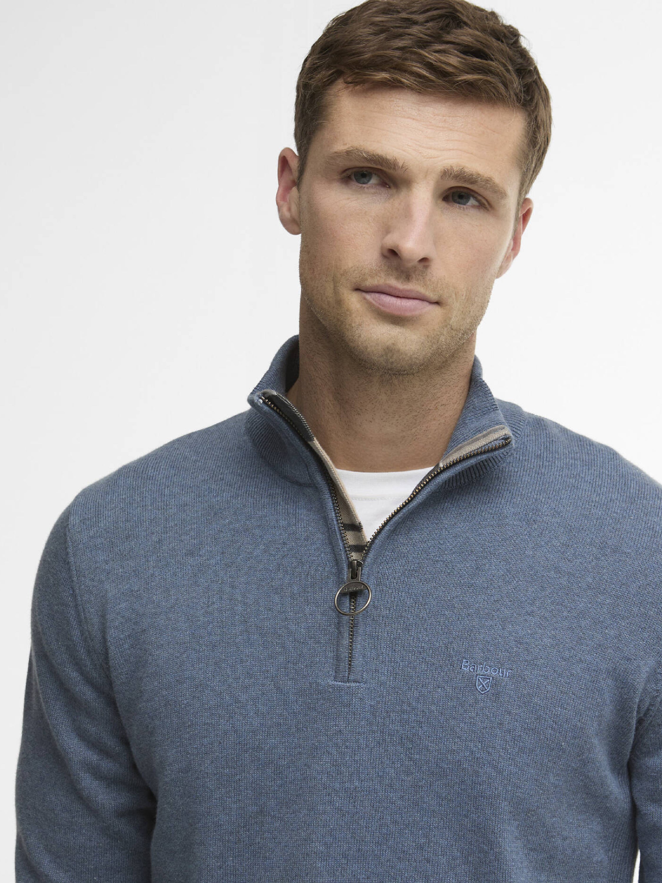 Cotton Quarter-Zip Jumper