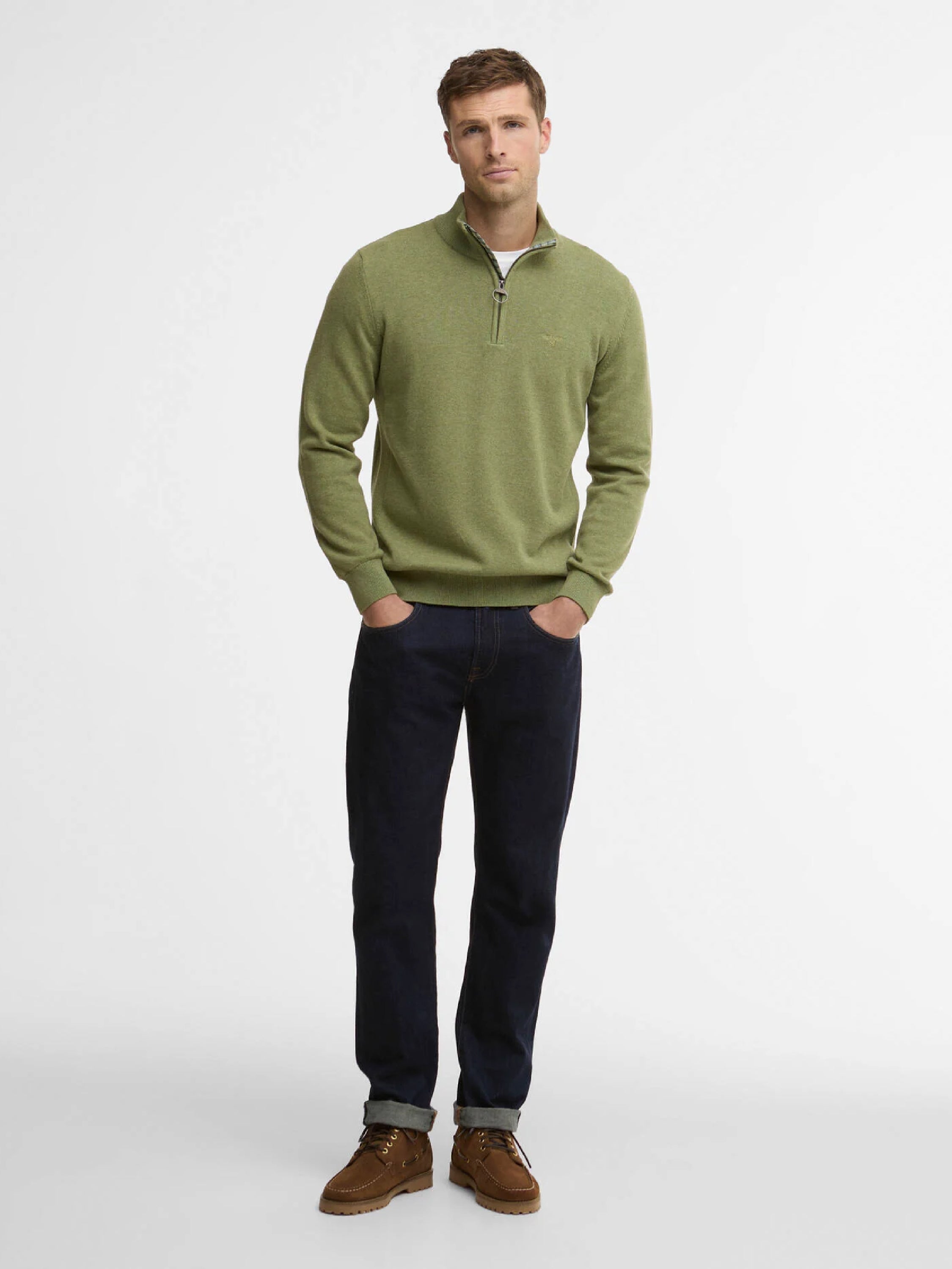 Cotton Quarter-Zip Jumper