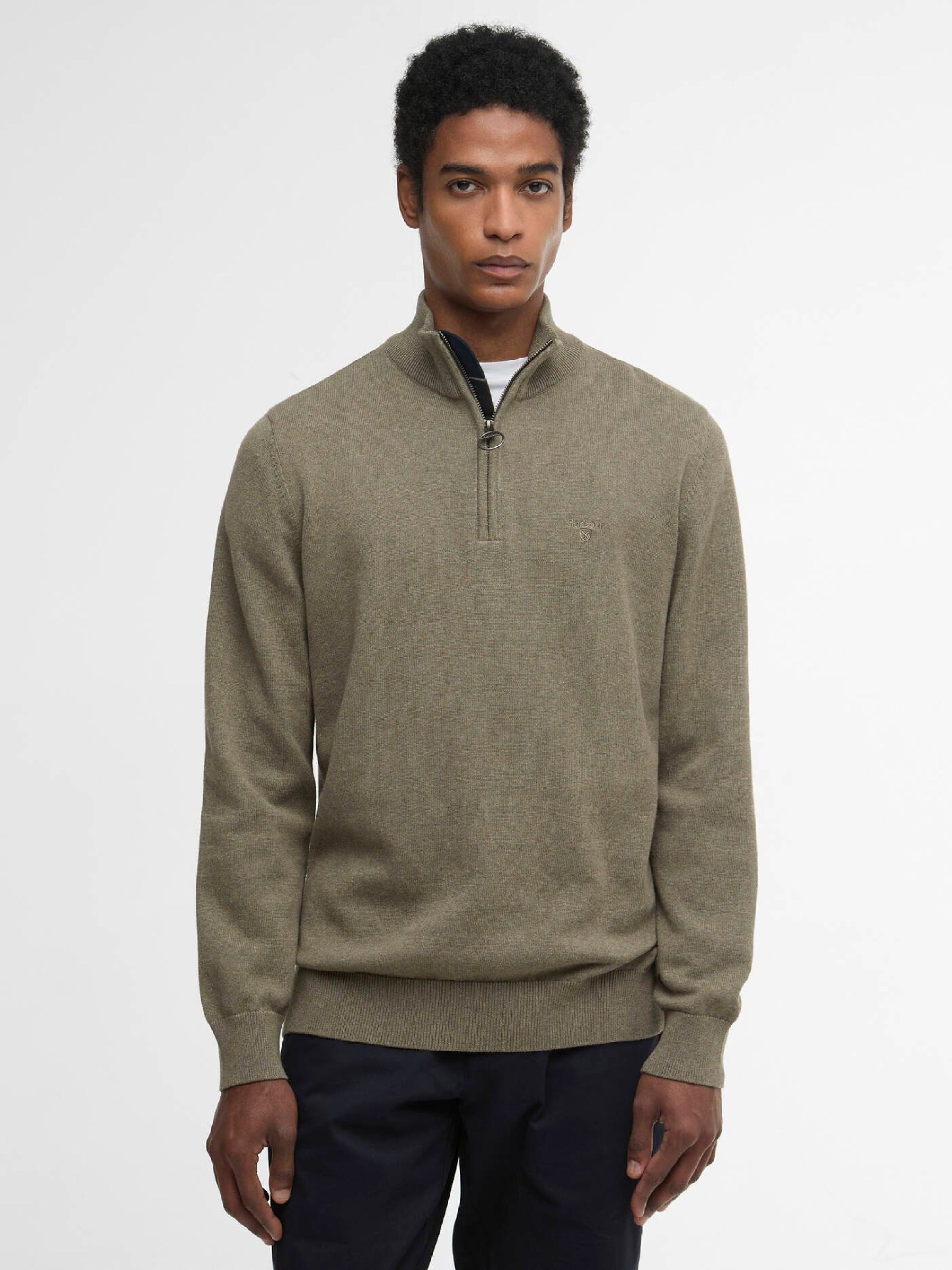 Cotton Quarter-Zip Jumper