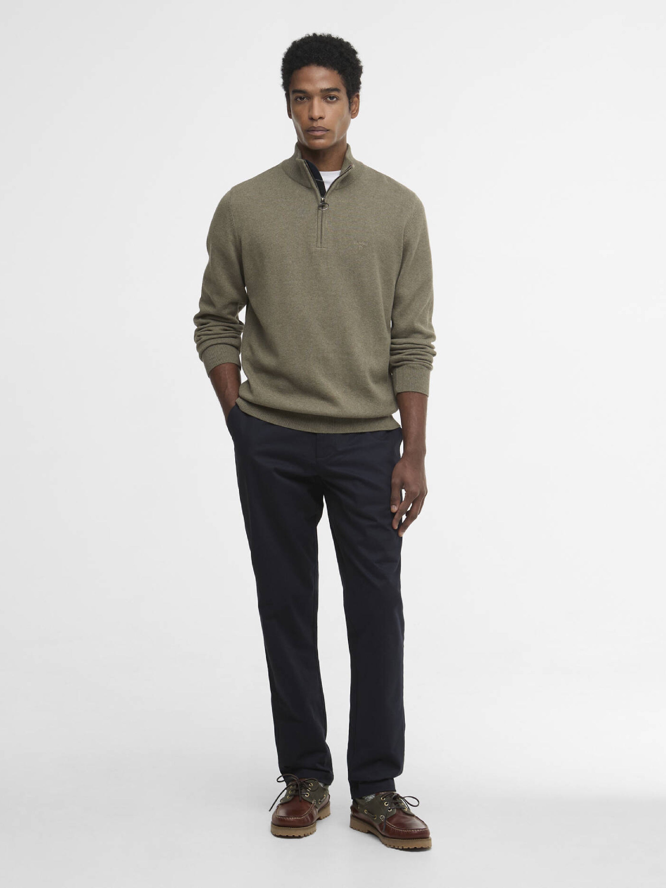 Cotton Quarter-Zip Jumper