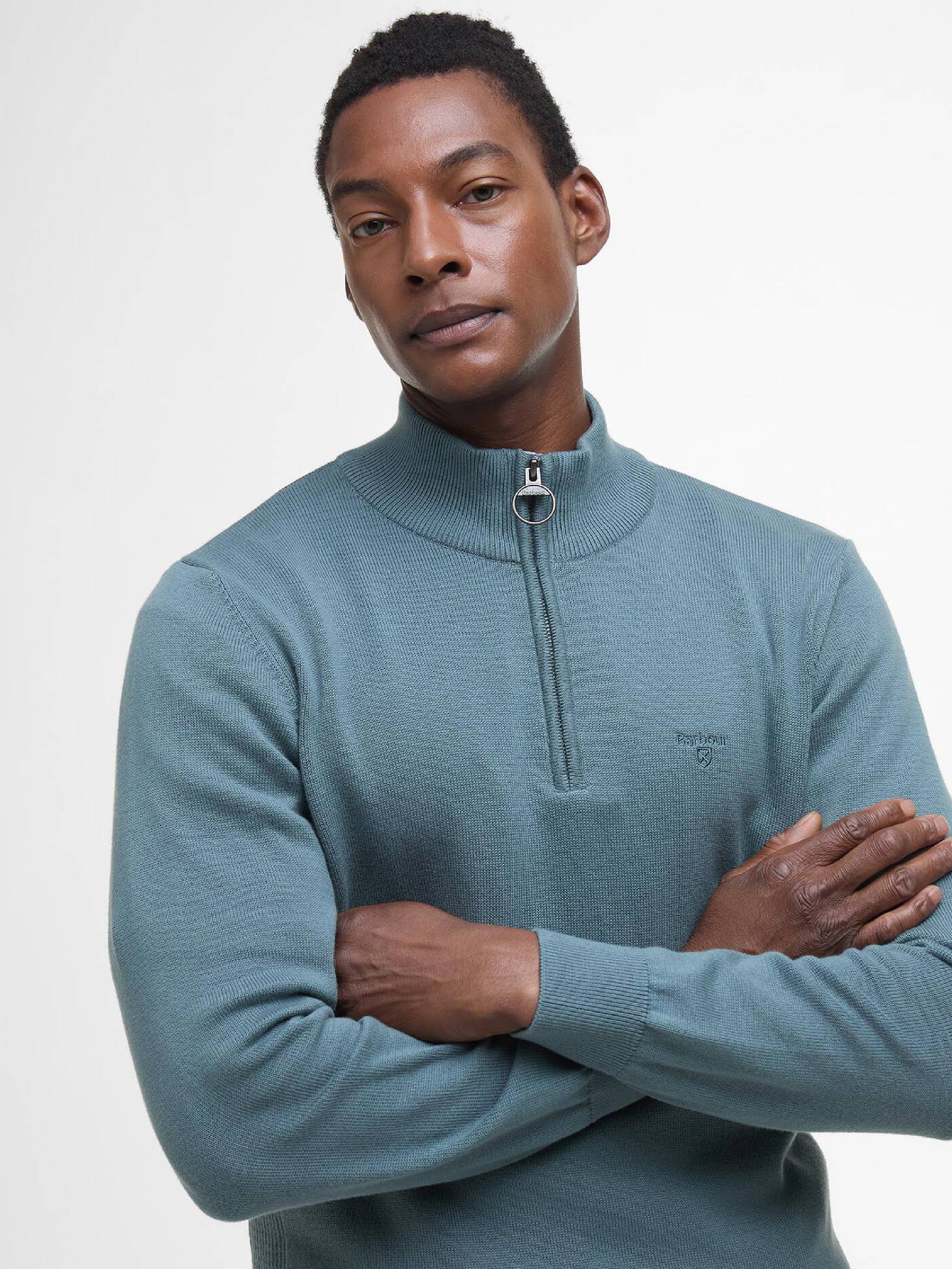 Cotton Quarter-Zip Jumper
