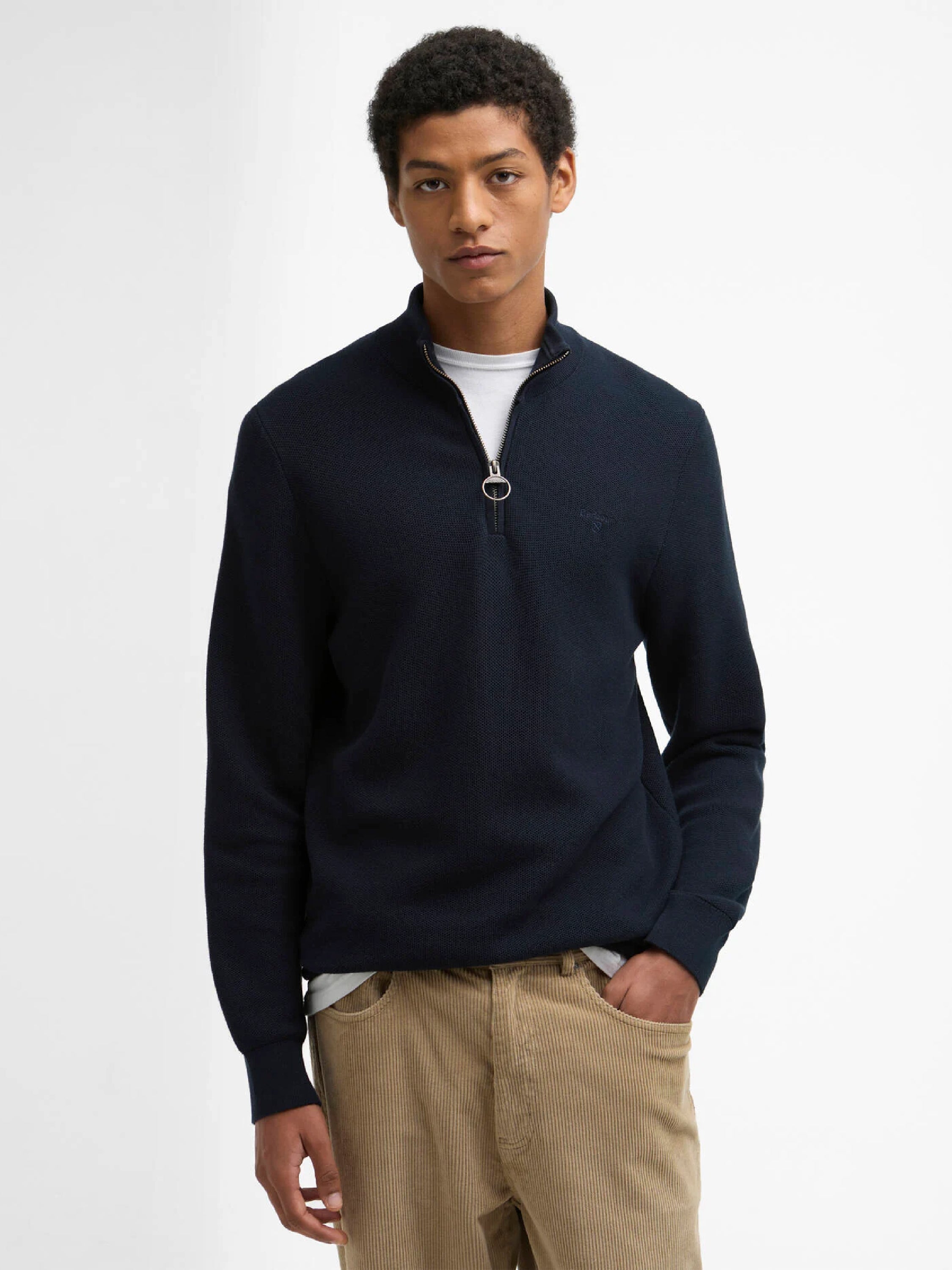 Essential Honeycomb Quarter-Zip Jumper