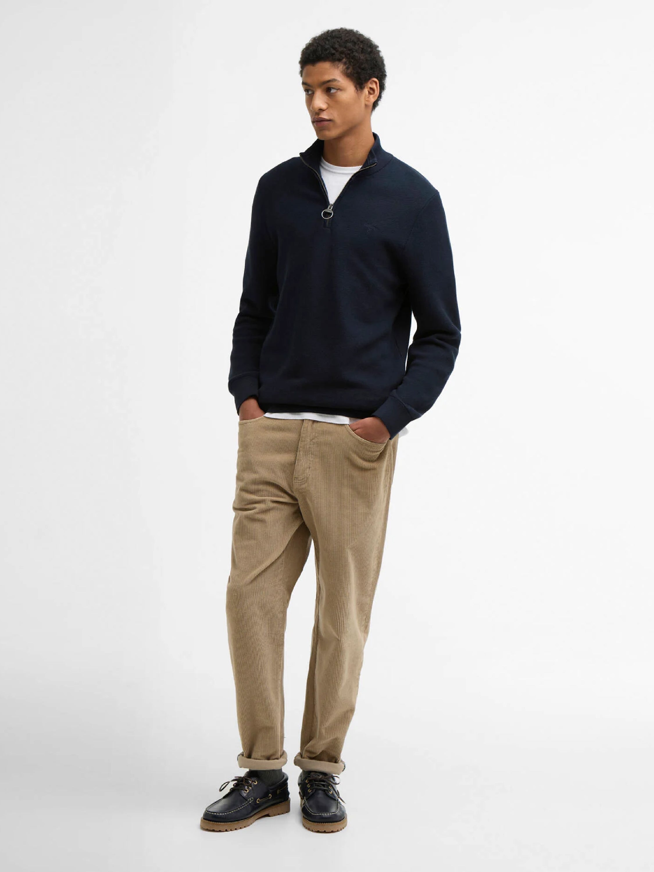 Essential Honeycomb Quarter-Zip Jumper