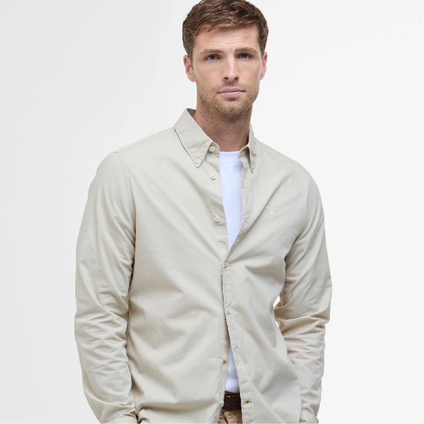 Garment Dyed Tailored Long-Sleeved Shirt