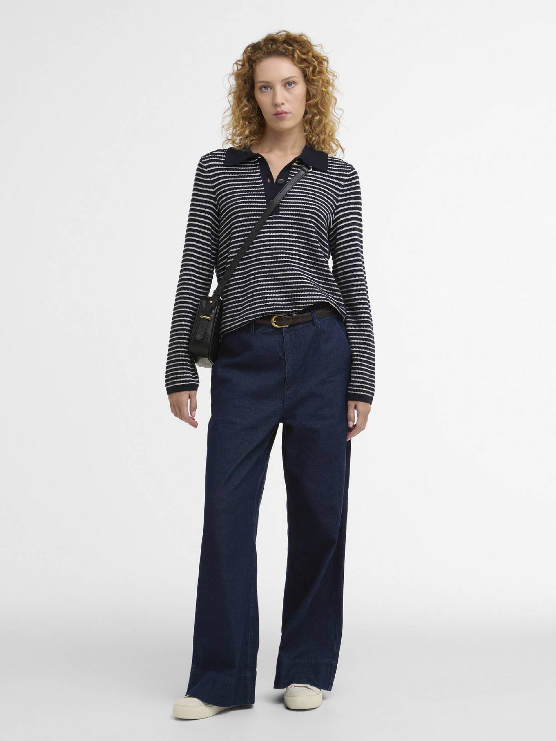 Inez Striped Collared Jumper