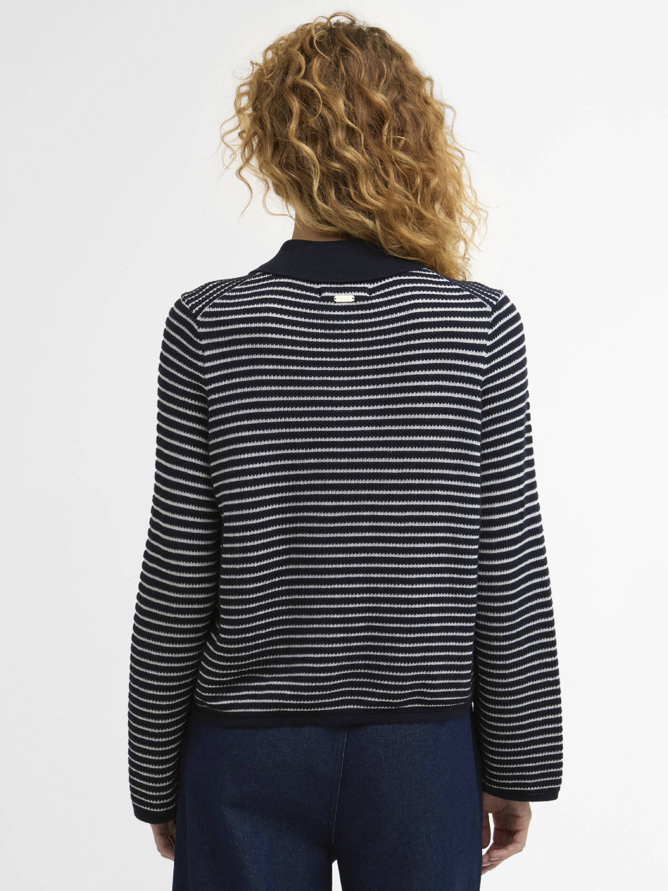 Inez Striped Collared Jumper