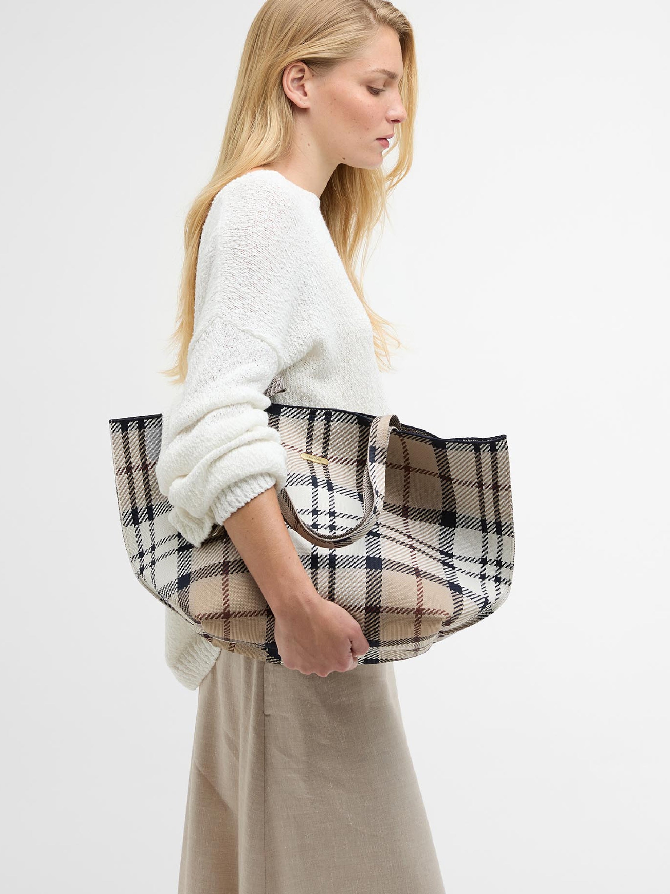 Layla Tartan Large Tote Bag