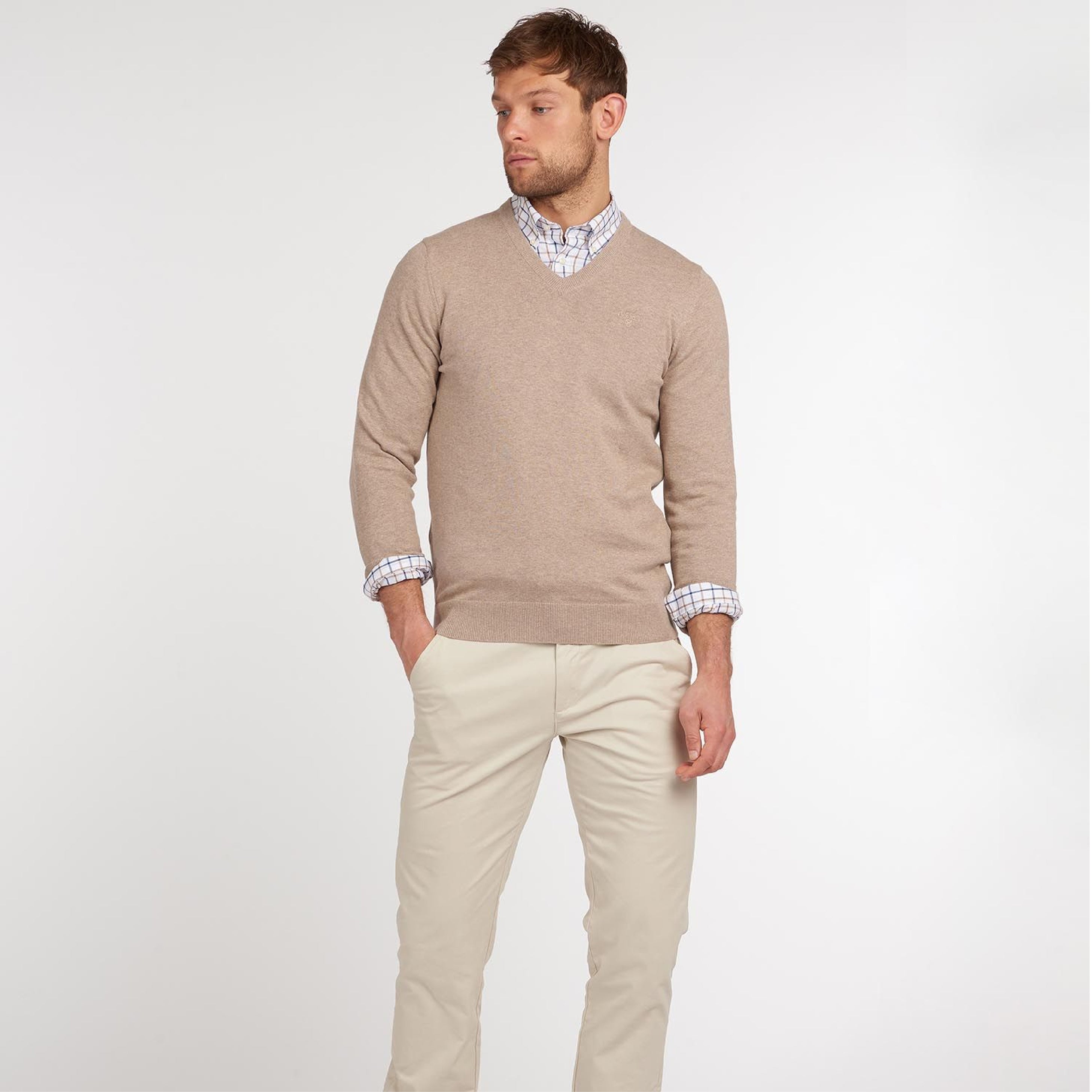Pima Cotton V-Neck Jumper