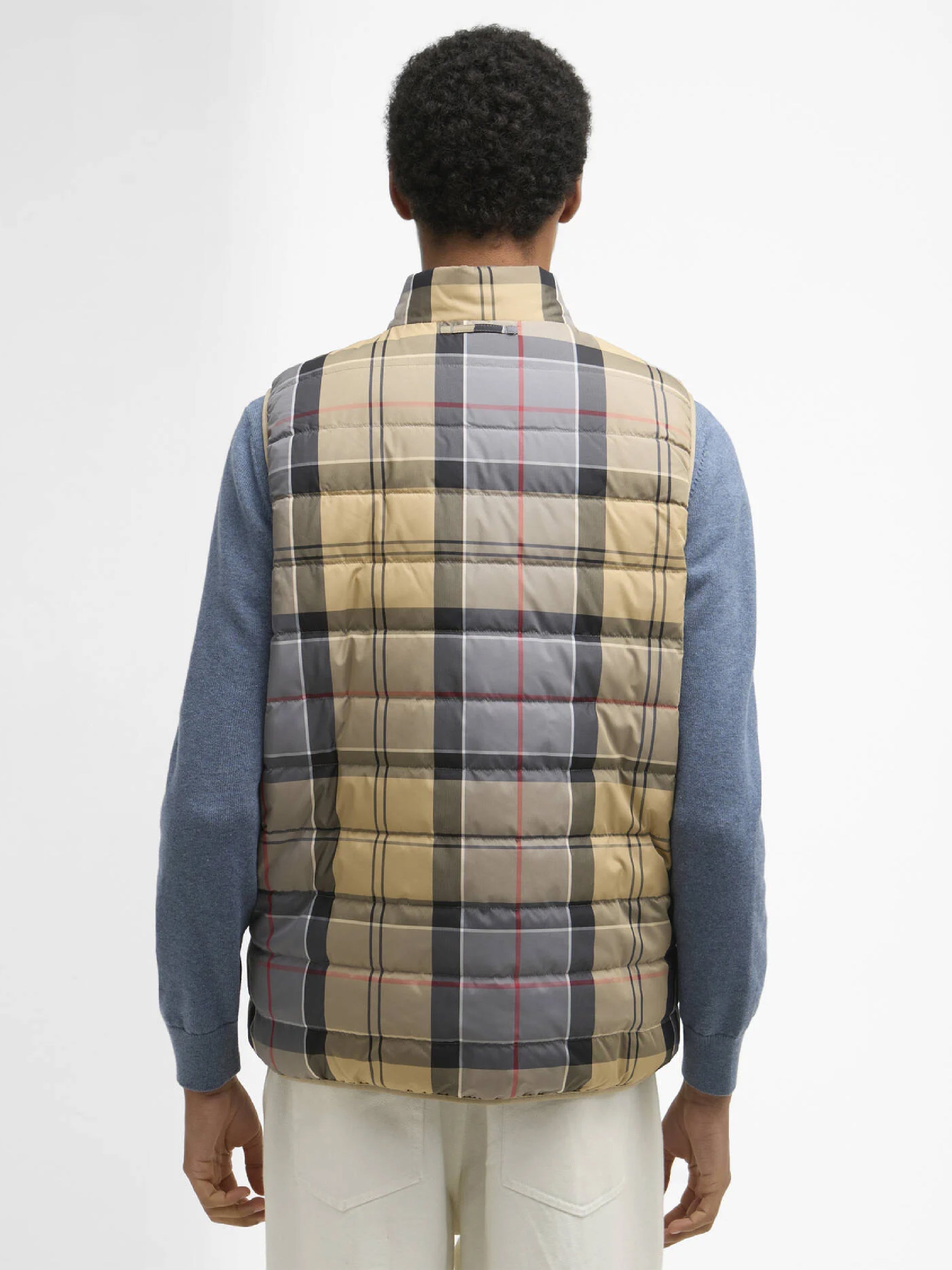 Reversible Tartan Puffer Gilet
