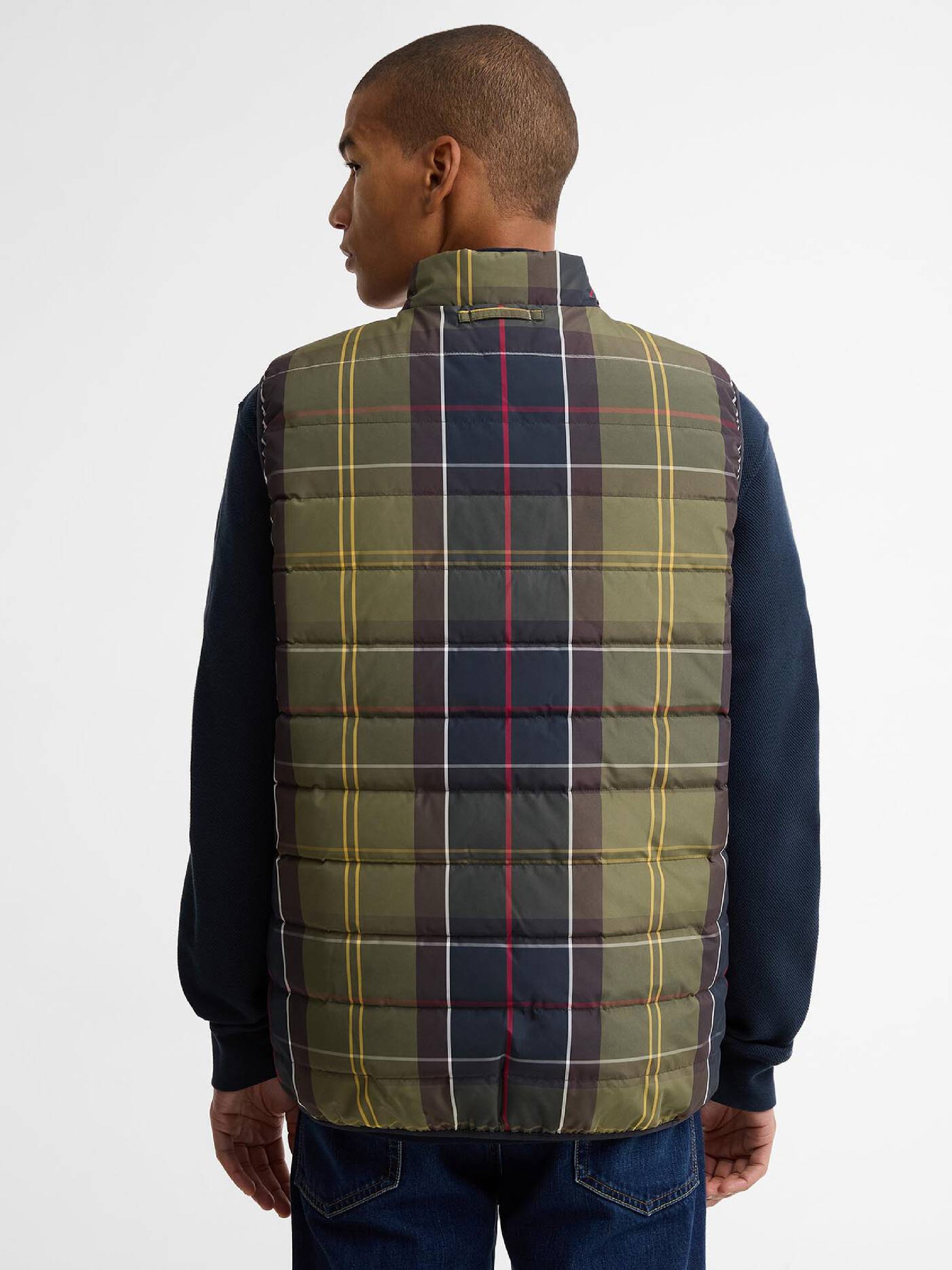 Reversible Tartan Puffer Gilet