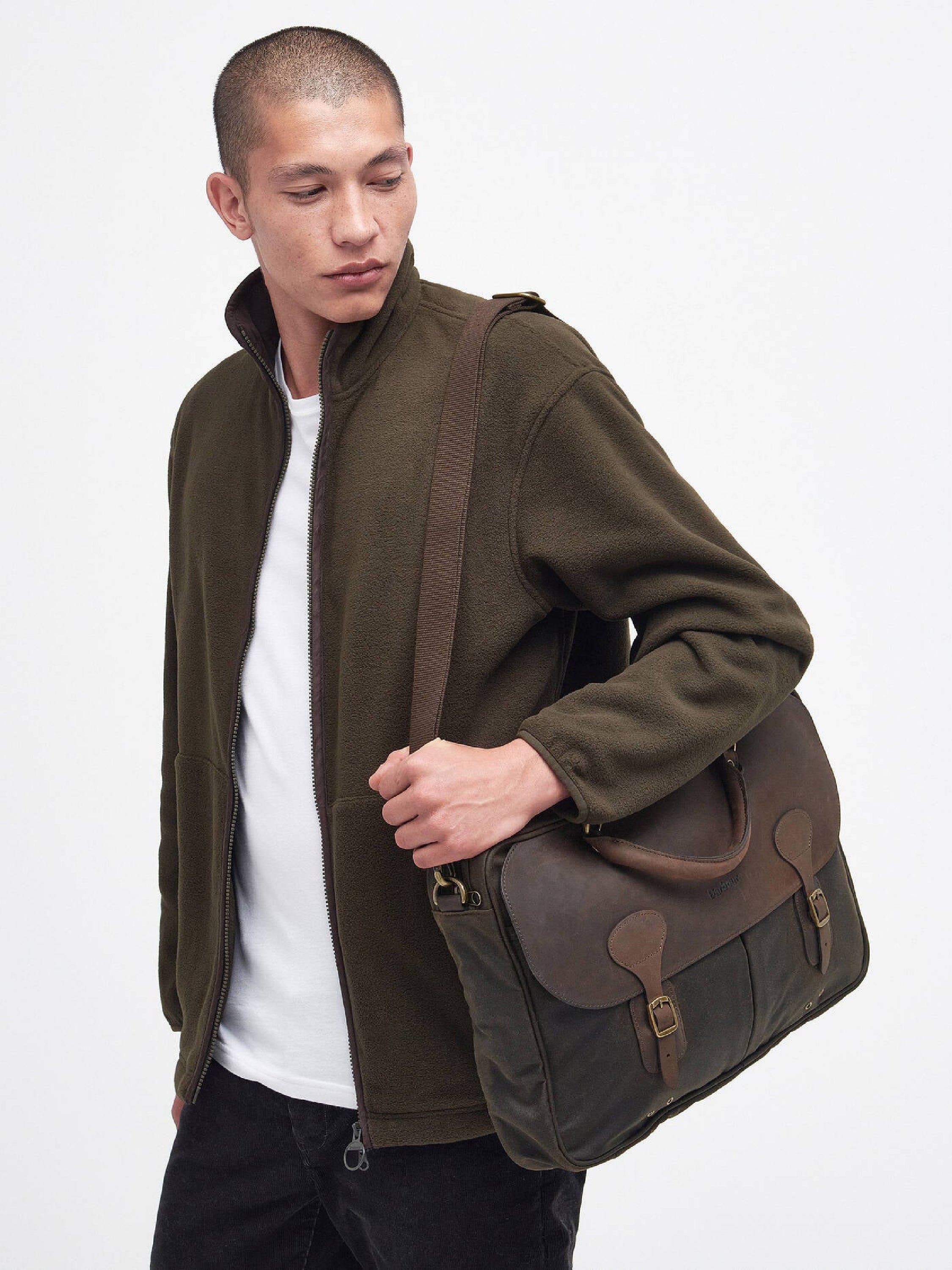 Waxed Leather Briefcase