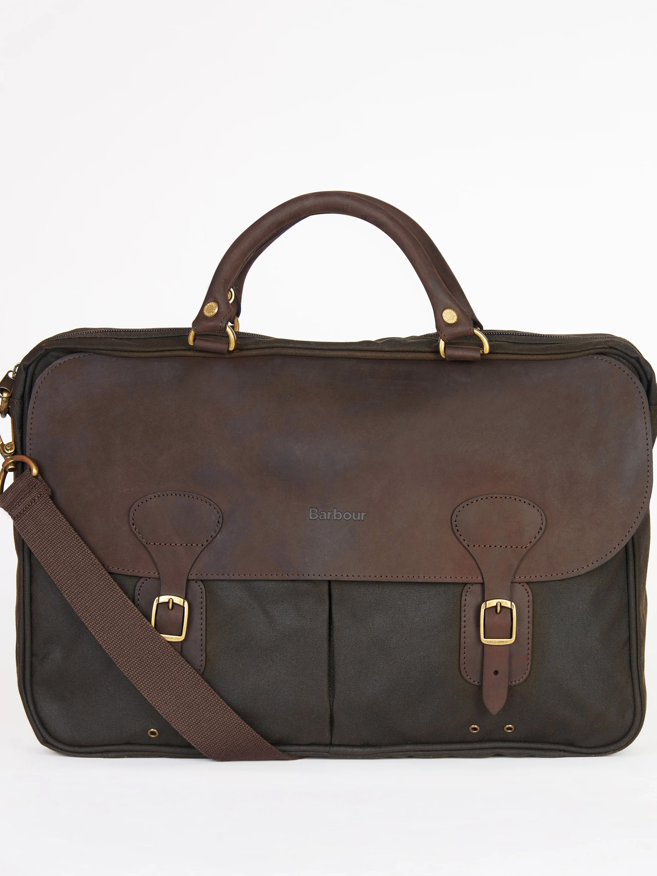 Waxed Leather Briefcase