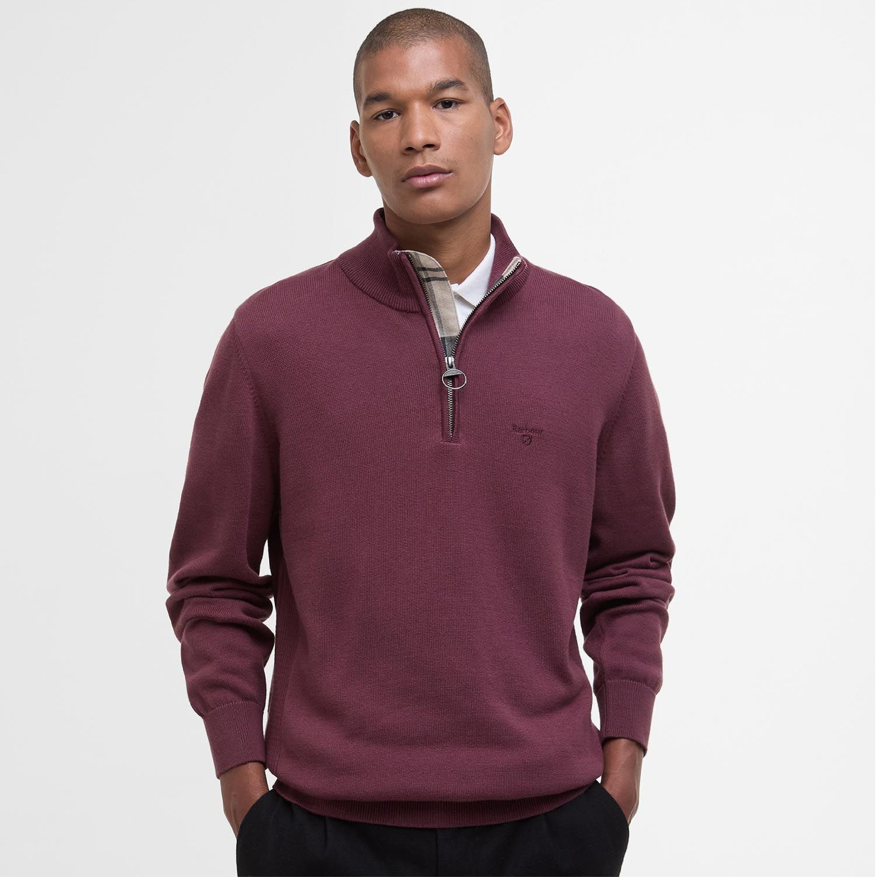 Cotton Half Zip Jumper