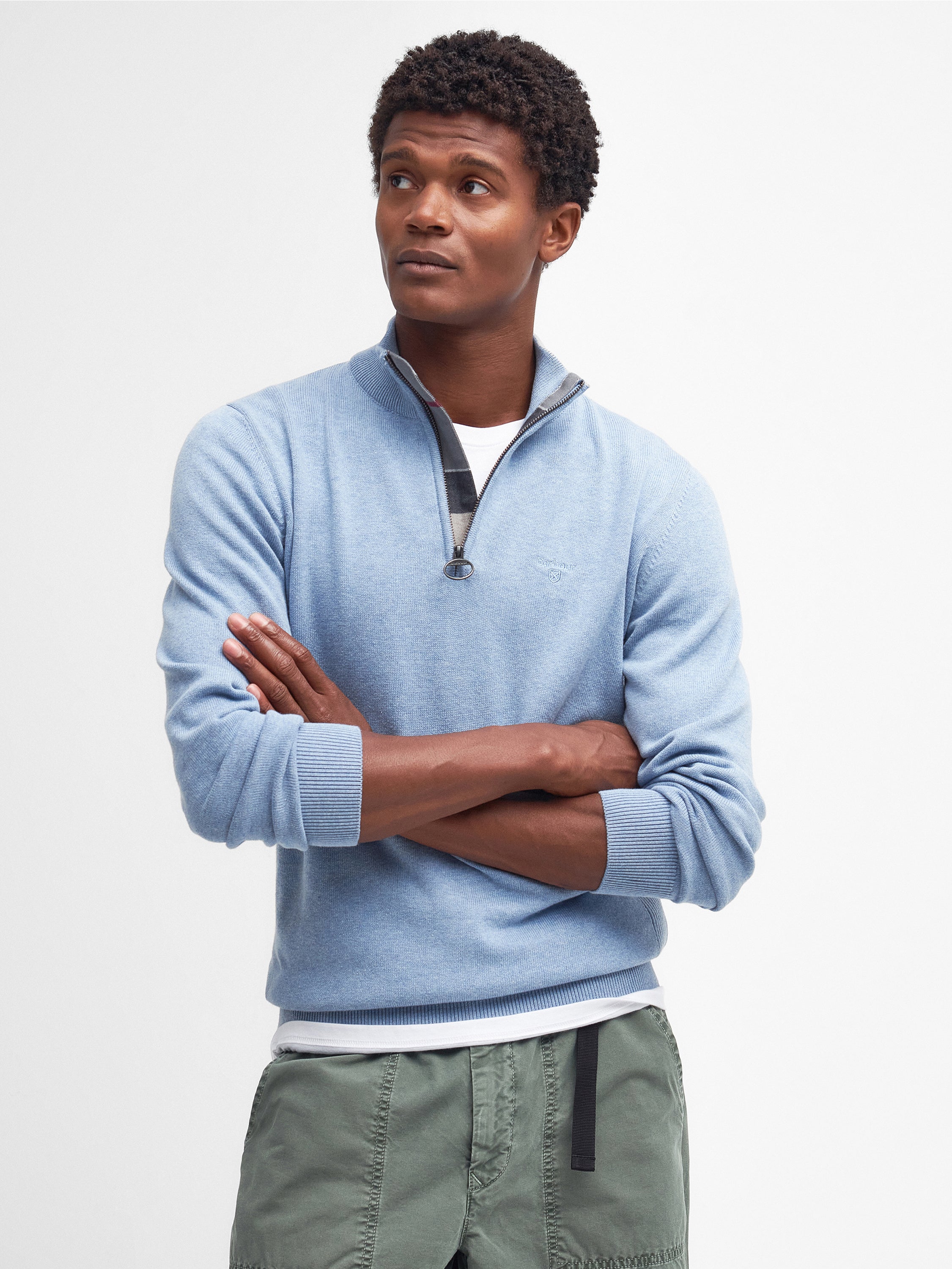Cotton Half Zip Jumper