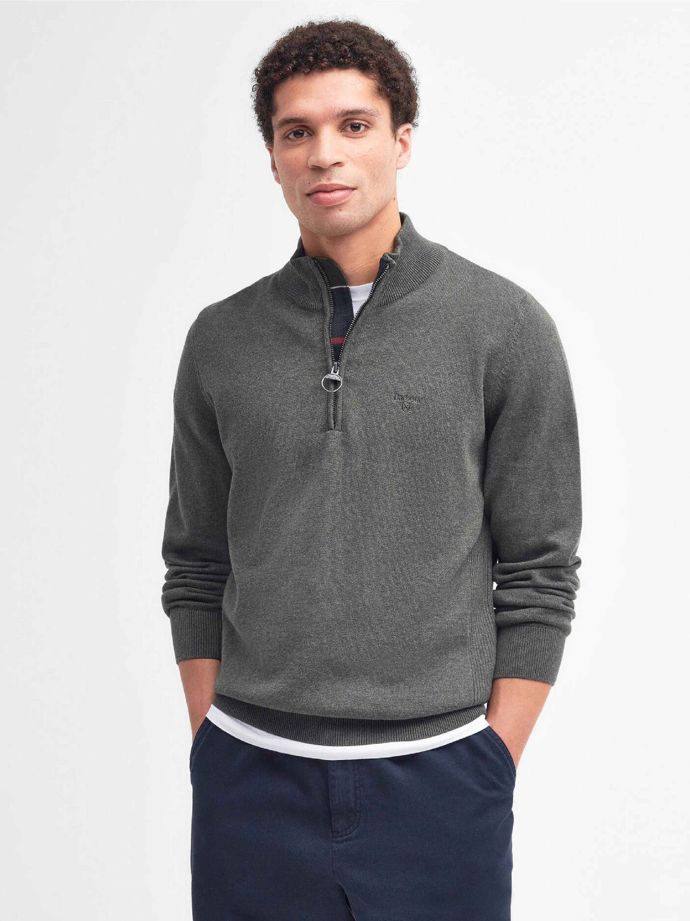 Cotton Half Zip Jumper