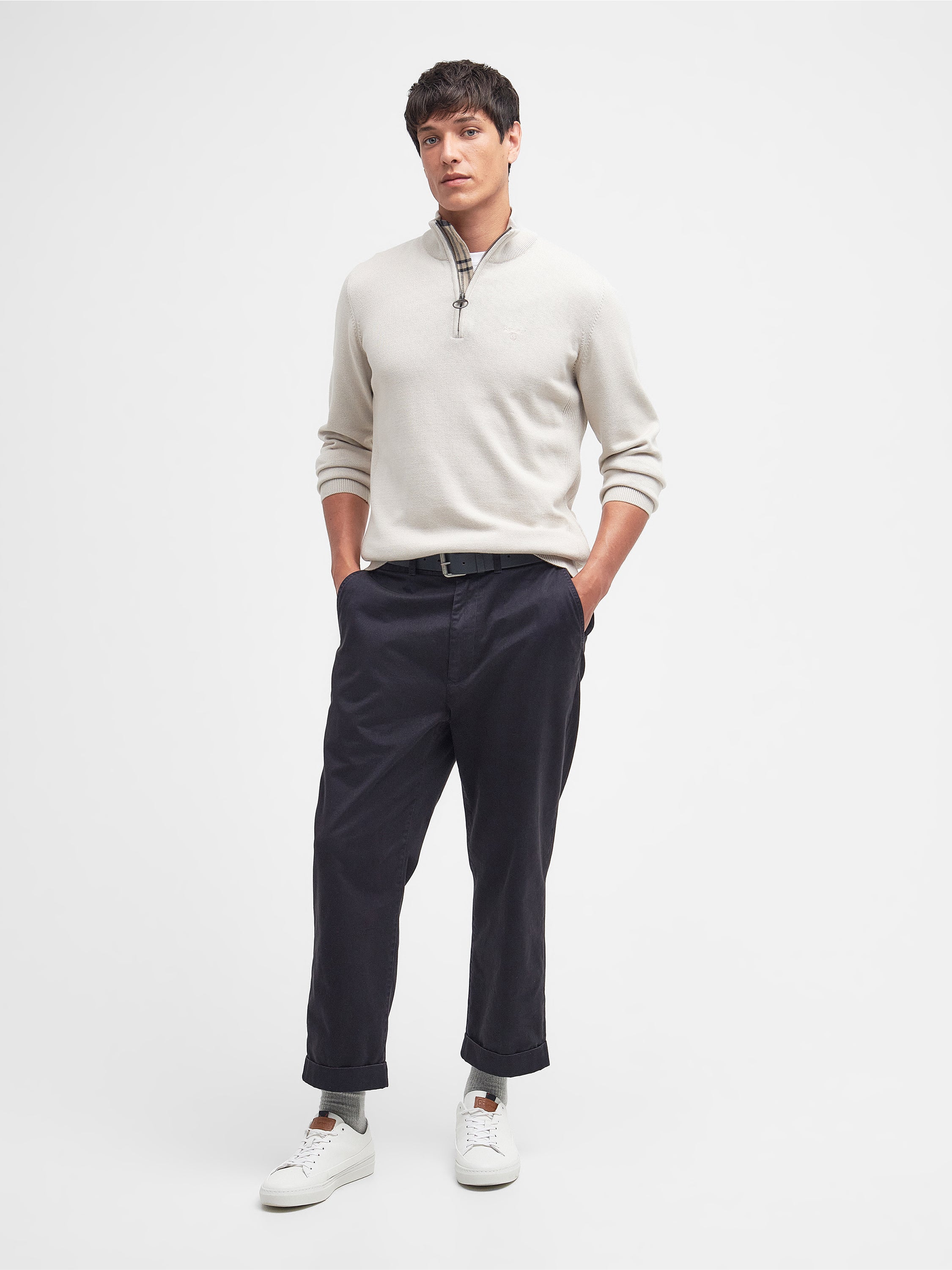 Cotton Half Zip Jumper