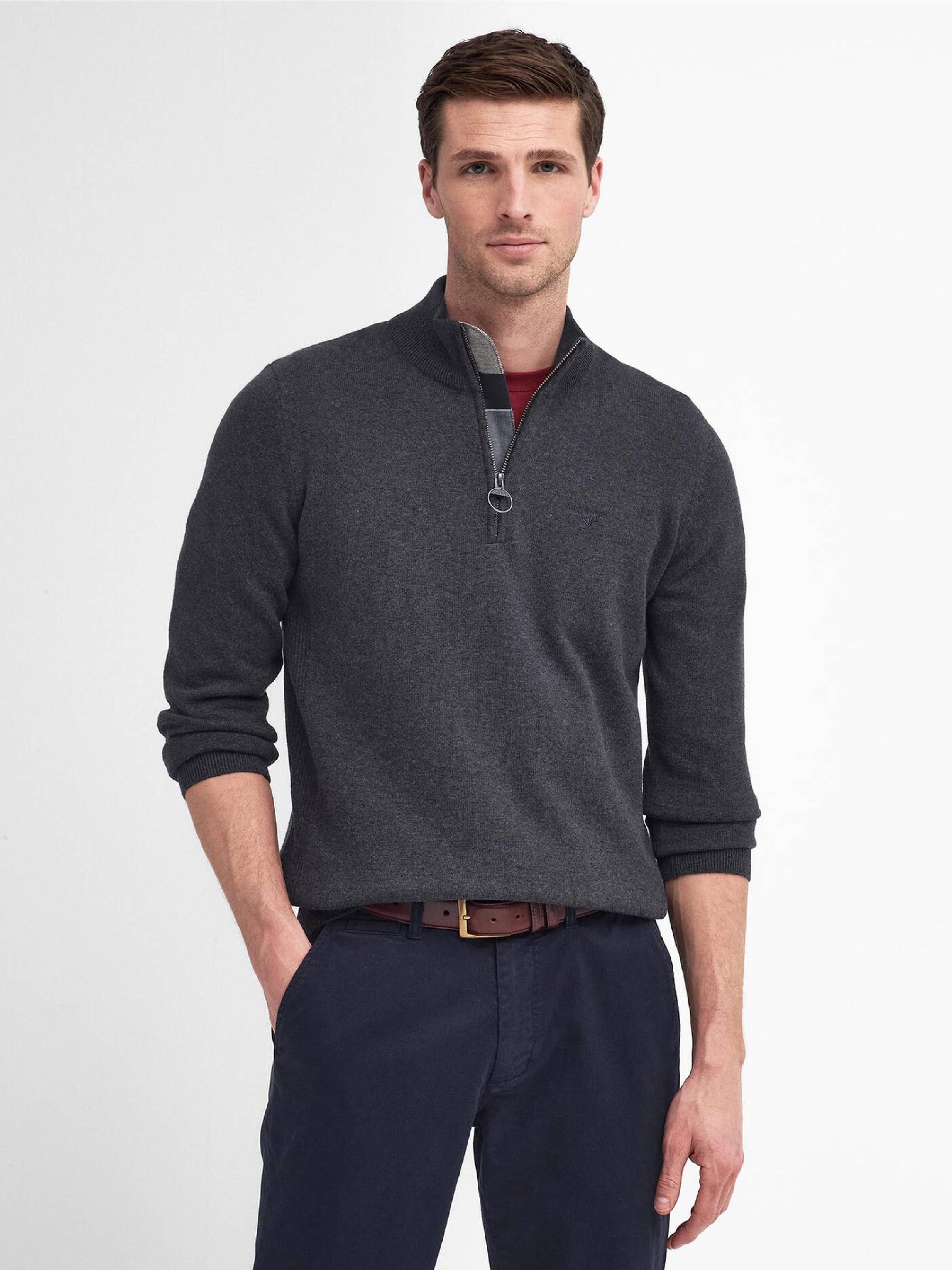 Cotton Half Zip Jumper
