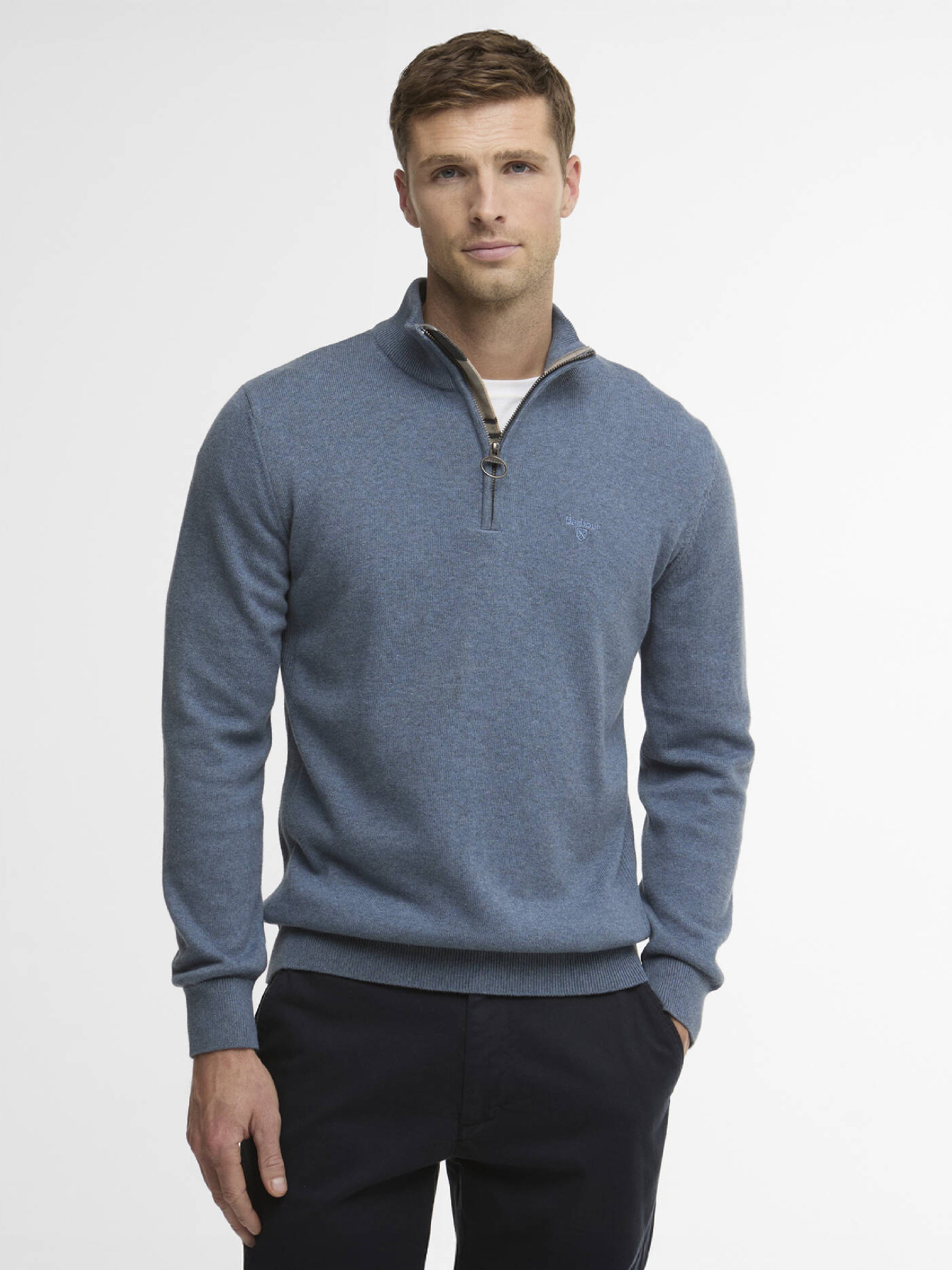 Cotton Quarter-Zip Jumper