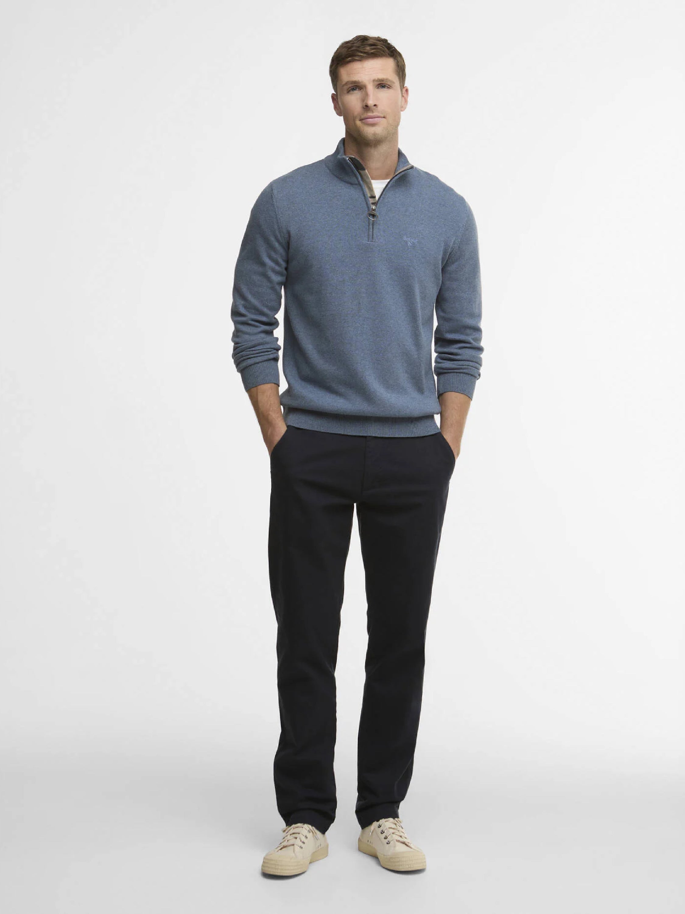 Cotton Quarter-Zip Jumper