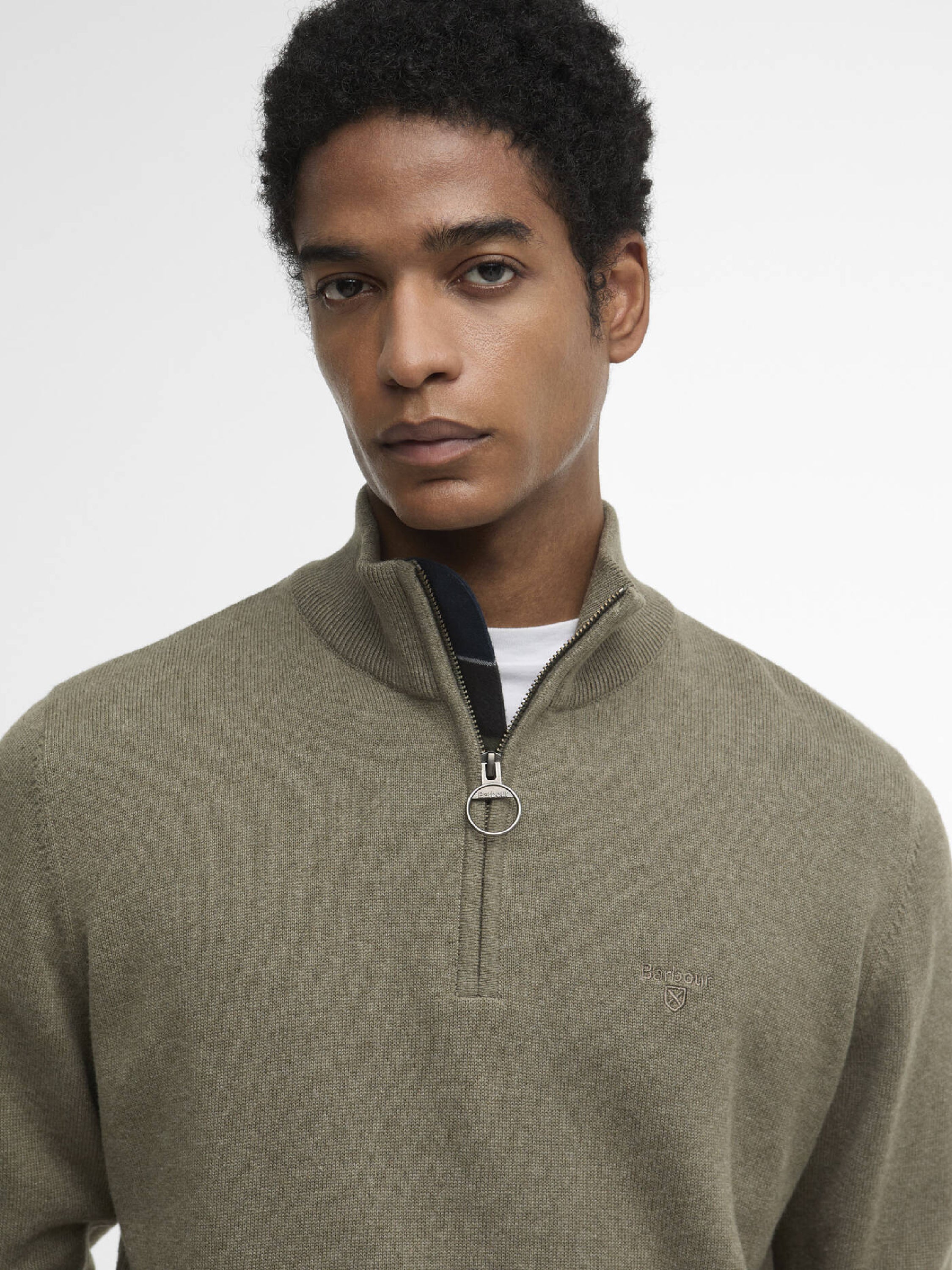 Cotton Quarter-Zip Jumper