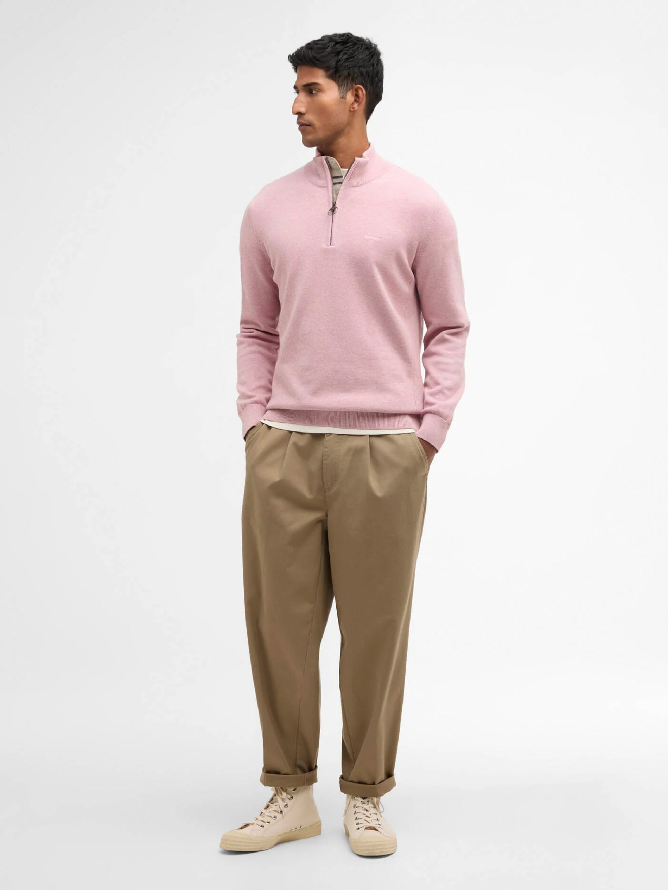 Cotton Quarter-Zip Jumper
