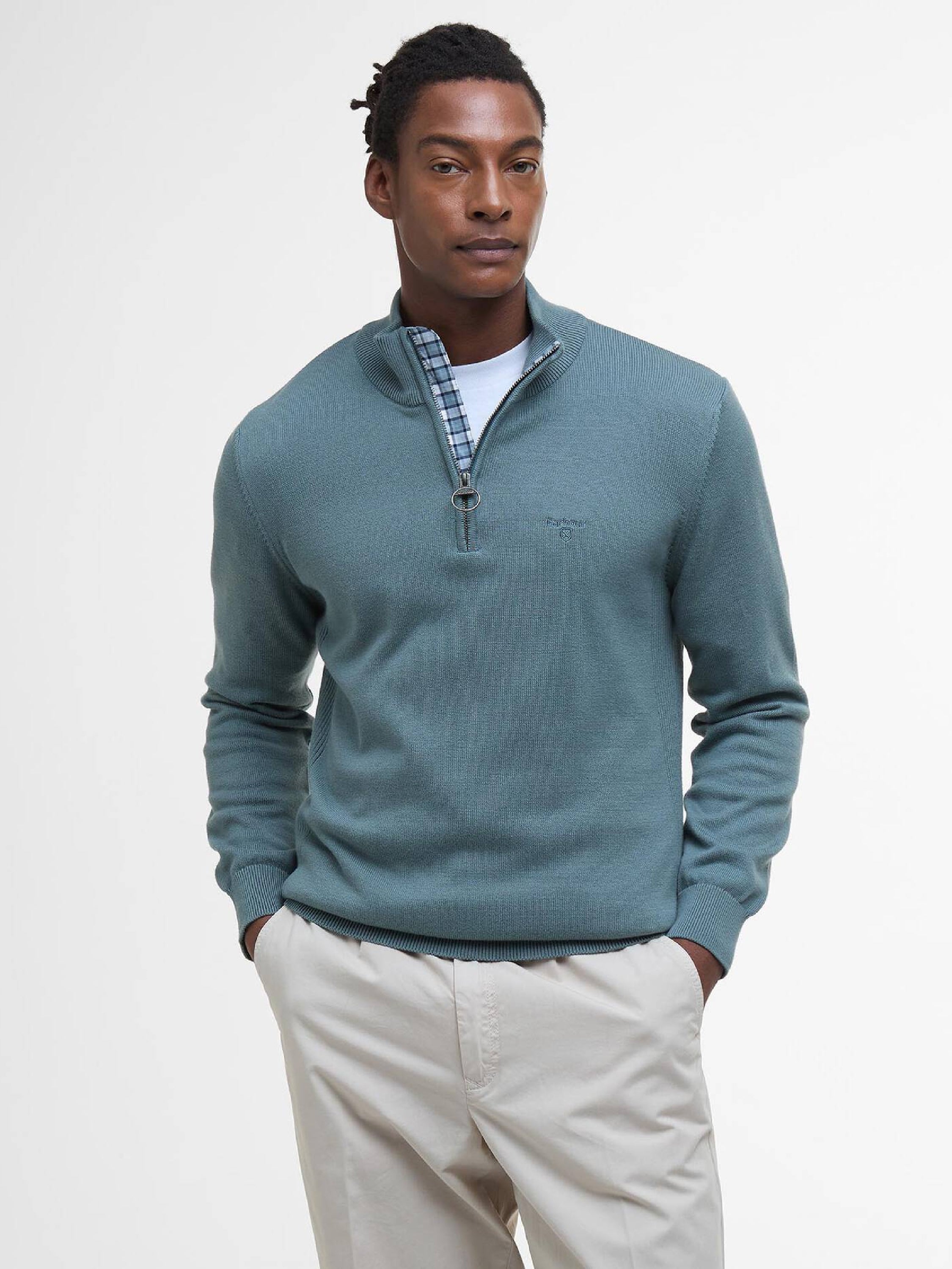 Cotton Quarter-Zip Jumper