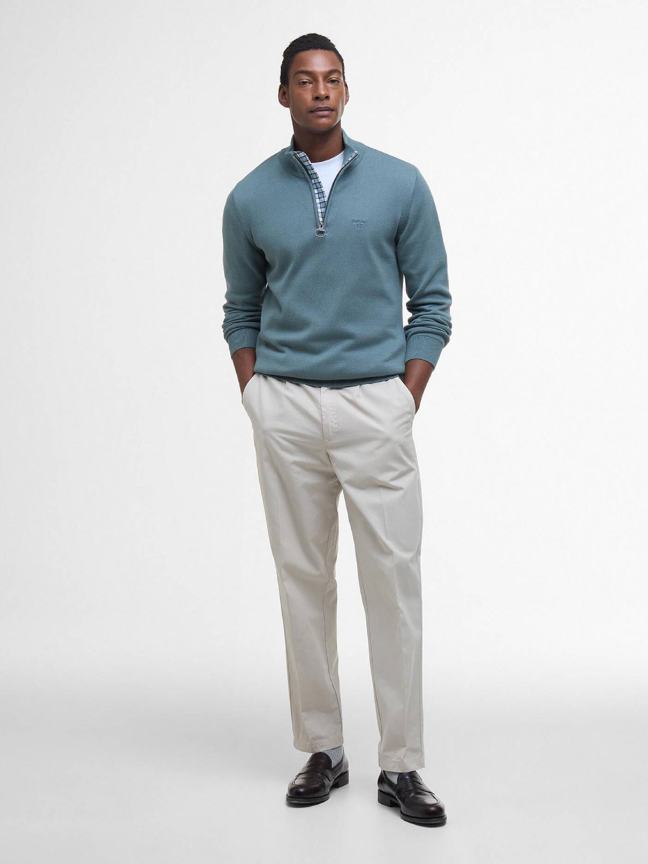 Cotton Quarter-Zip Jumper