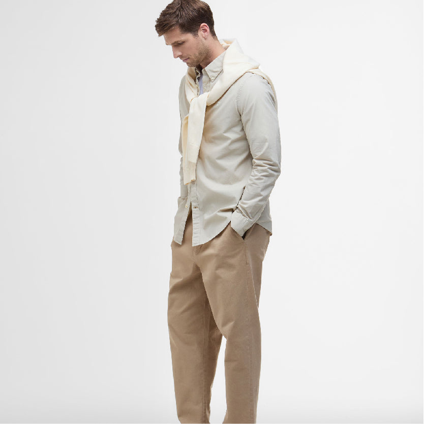 Garment Dyed Tailored Long-Sleeved Shirt