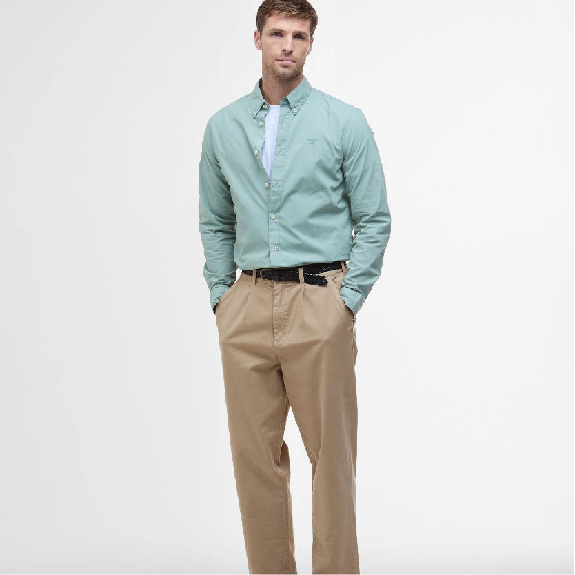 Garment Dyed Tailored Long-Sleeved Shirt
