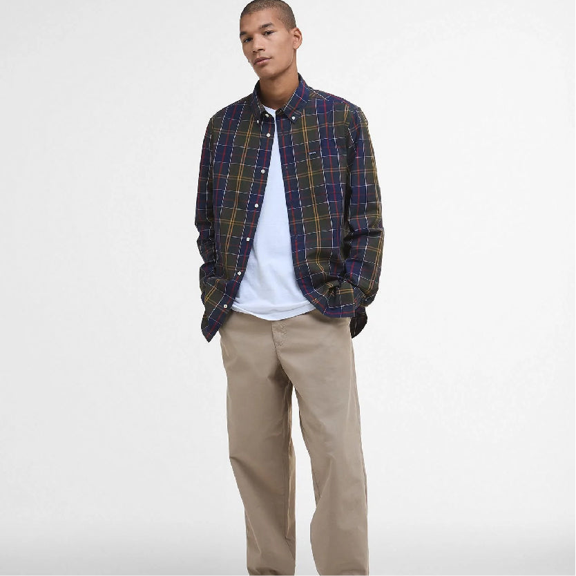 Laggon Tartan Relaxed Long-Sleeved Shirt