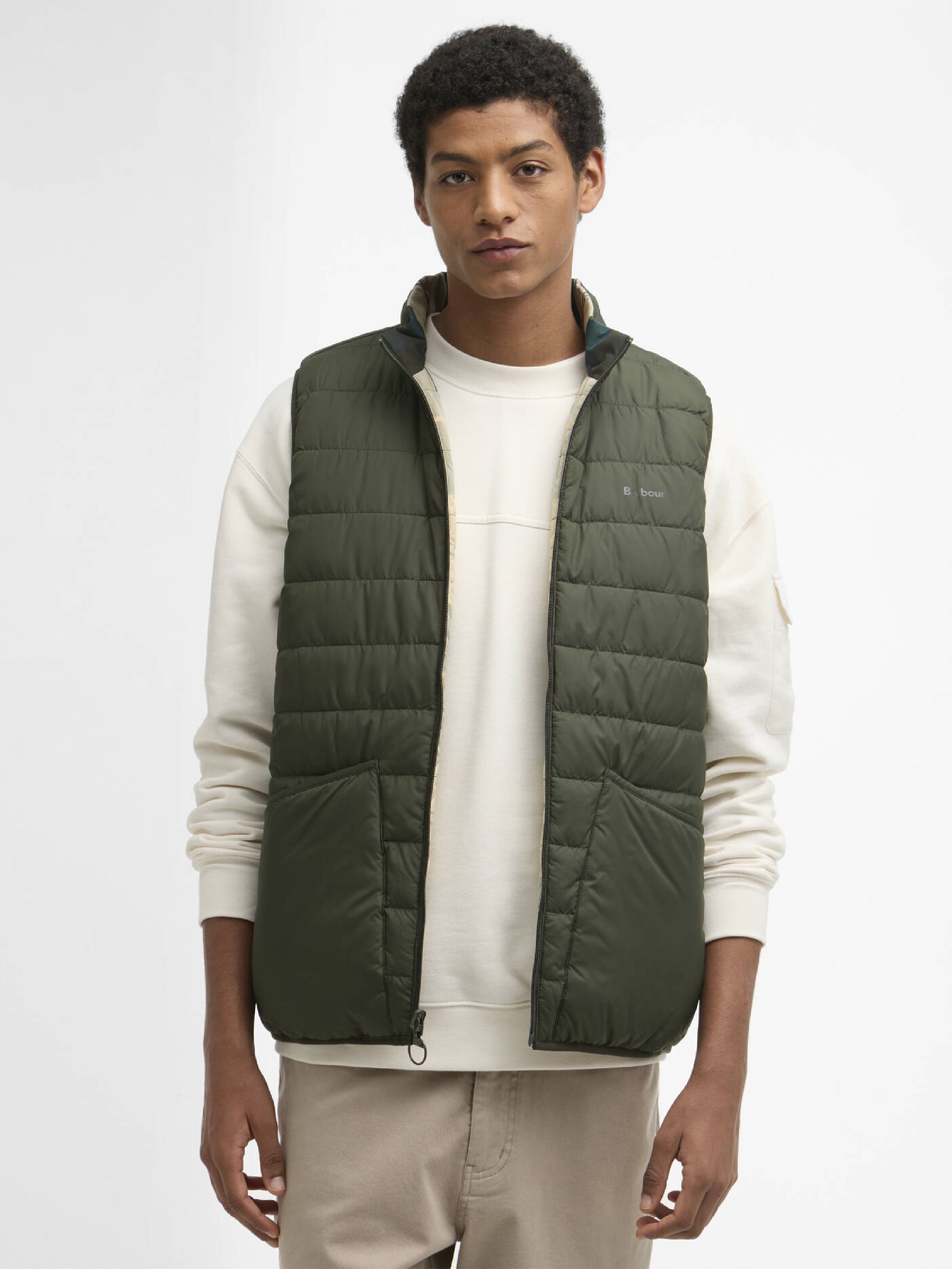 Reversible Tartan Puffer Gilet
