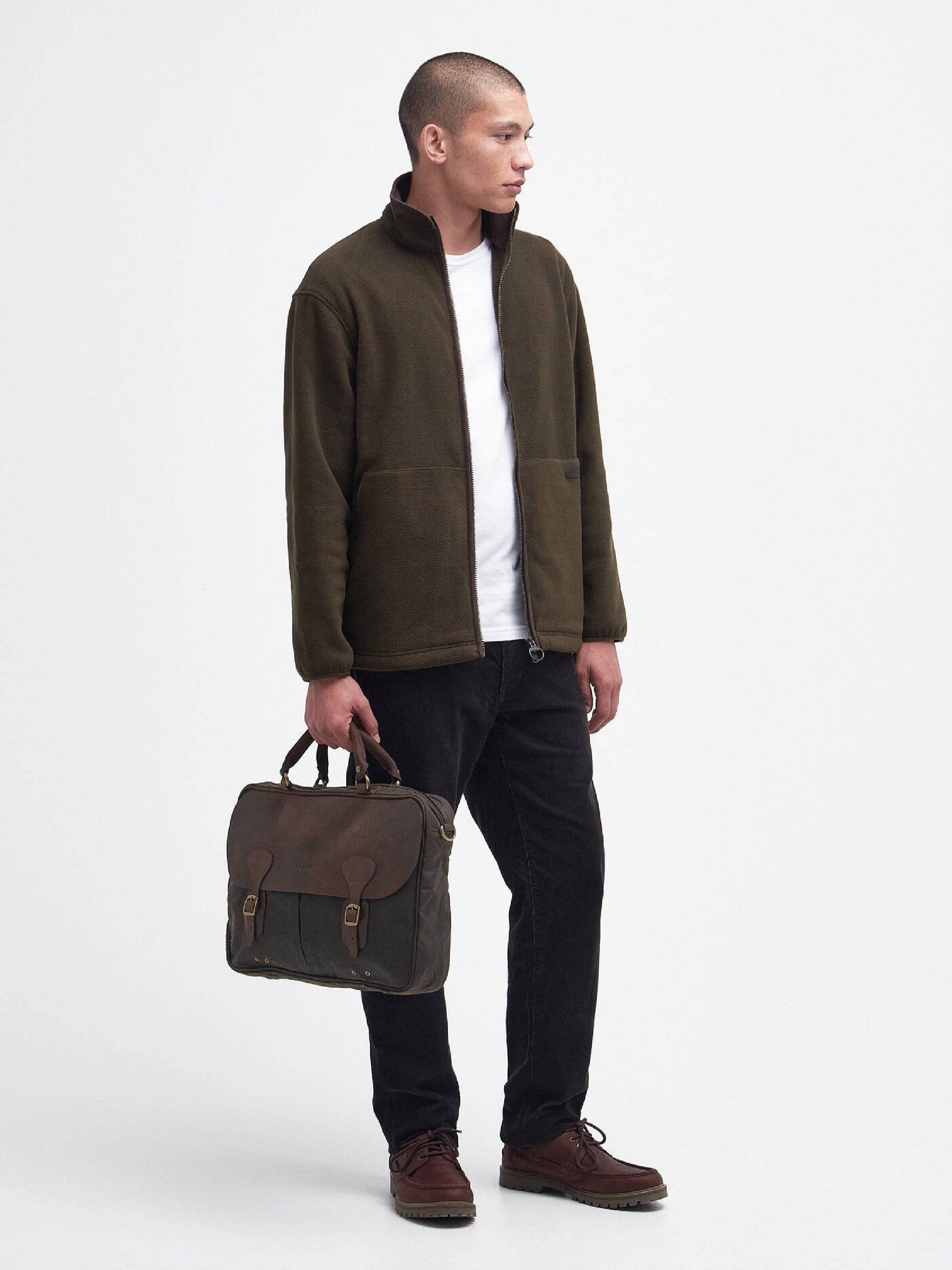 Waxed Leather Briefcase